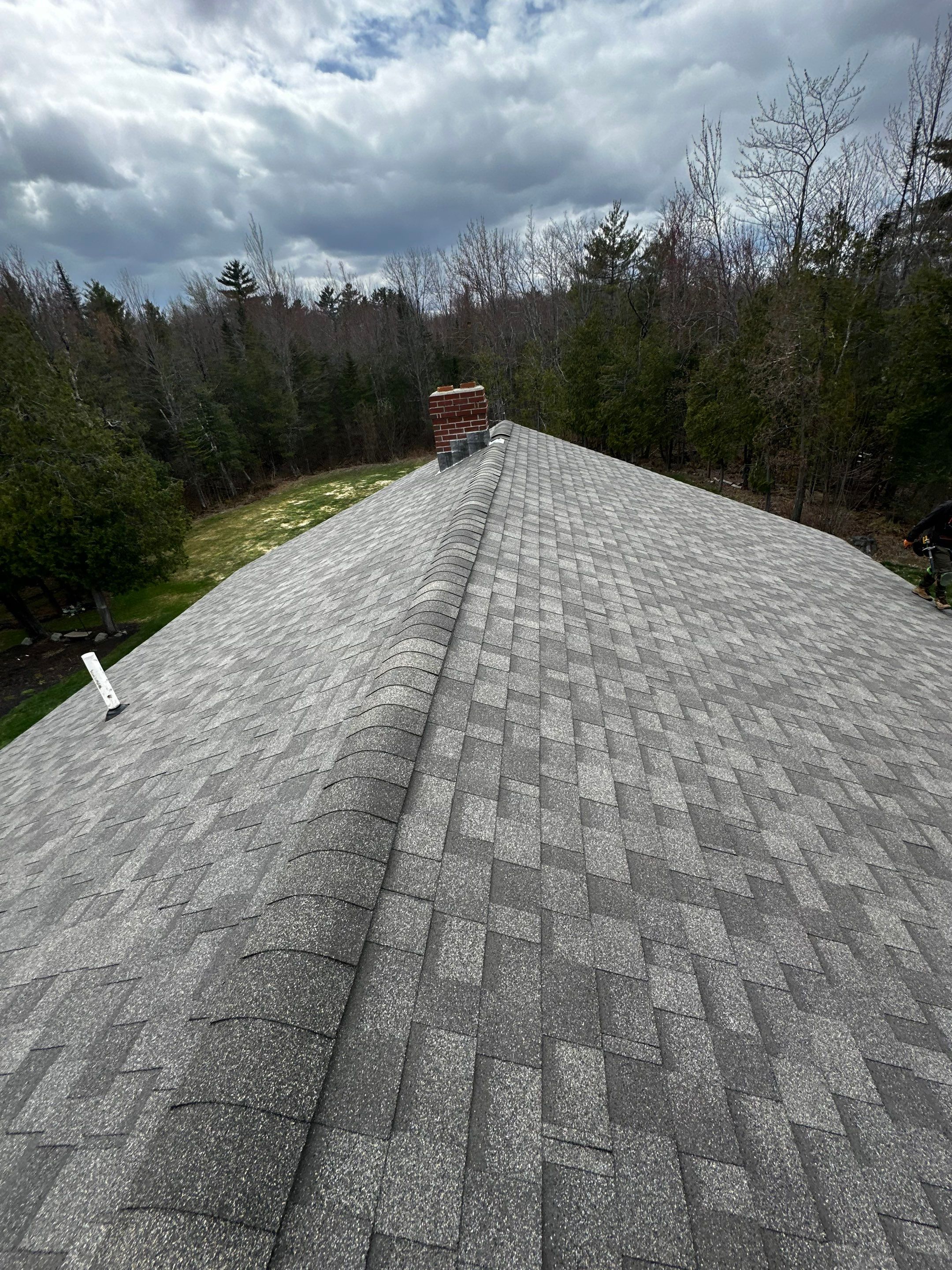 Asphalt Roof Replacement with IKO Cambridge Shingles in Fairfield, ME by Tall pine roofing
