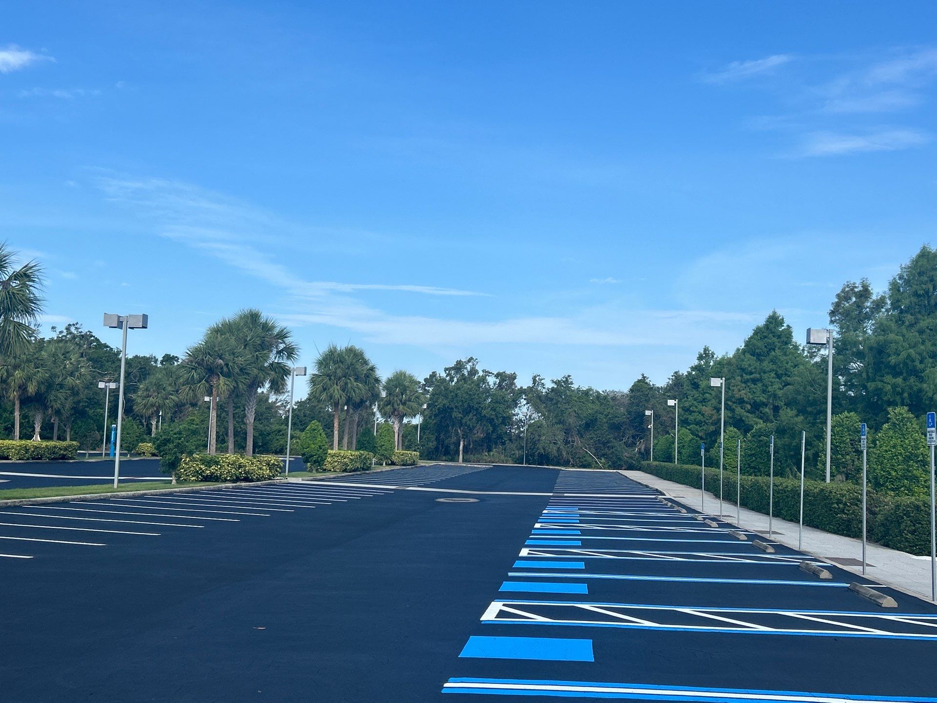 Sealcoating, Line Striping, & Asphalt Repair at LECOM School of Dental Medicine by Everline Coatings & Services - Southwest FL
