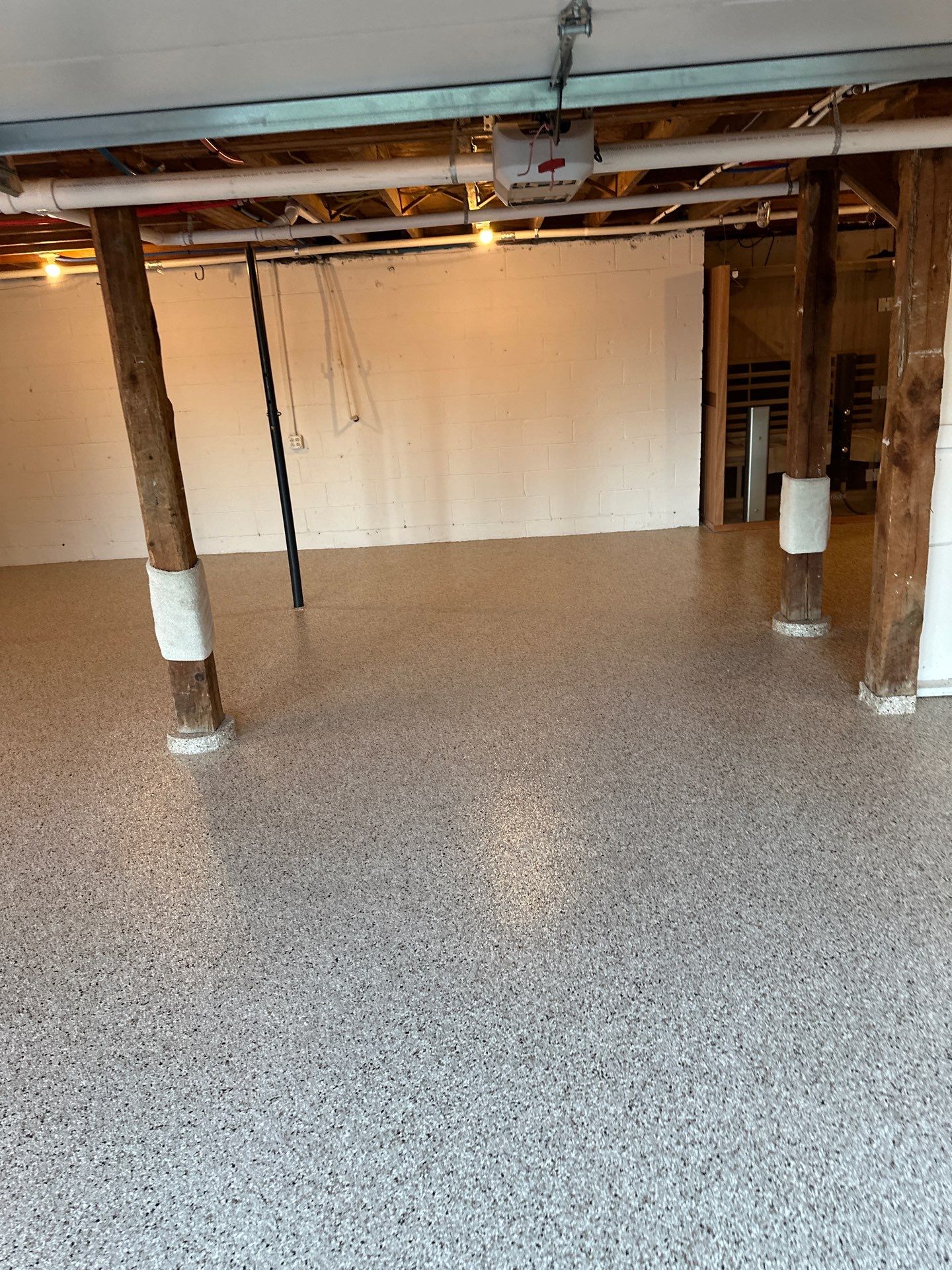 Basement Floor Coating using Shoreline by My Garage Floor Guys