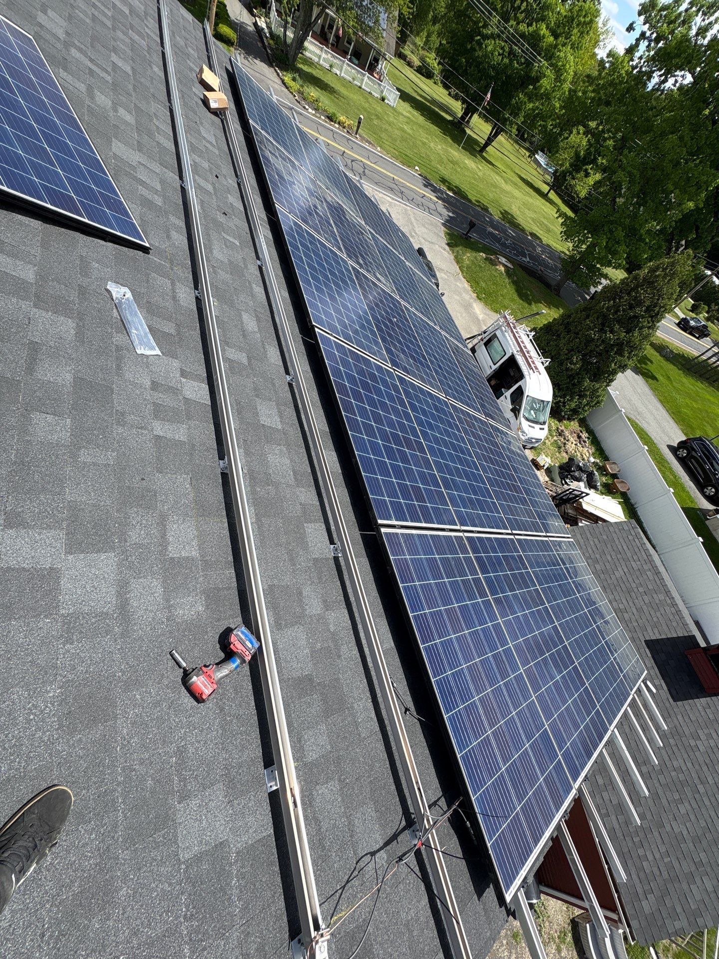 Solar Removal, Reinstall & Full Roof Replacement in Wilbraham, MA – Owens Corning Duration, Onyx Black by JOHNNYS PRO