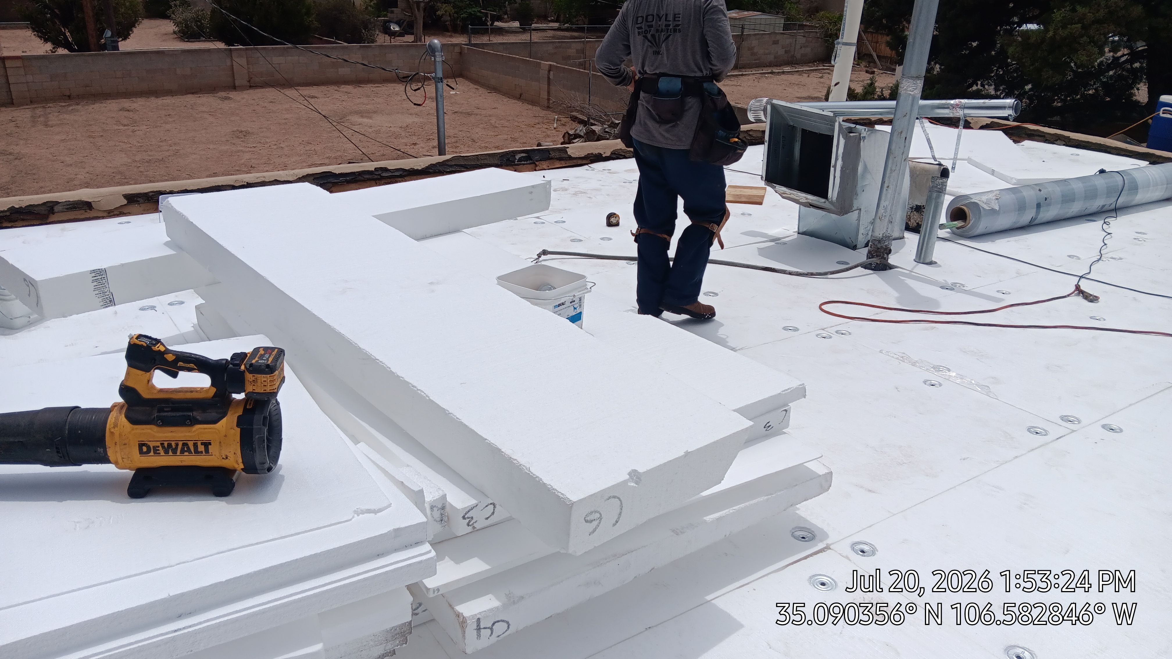 Albuquerque TPO Roof Replacement With EPS Taper slope by Doyle Roof Masters Inc