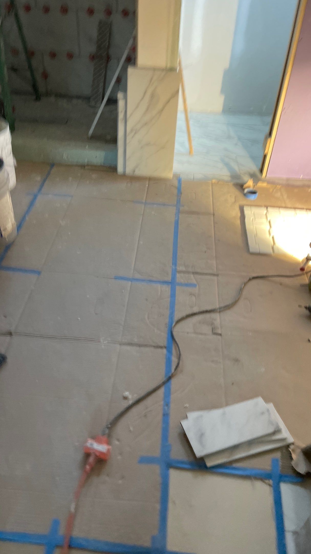 Remodeled Home with new tile floors, Showers and Refinished Oak Floors with stain and Waterbased Finish by Footprints Floors of Coastal Carolina