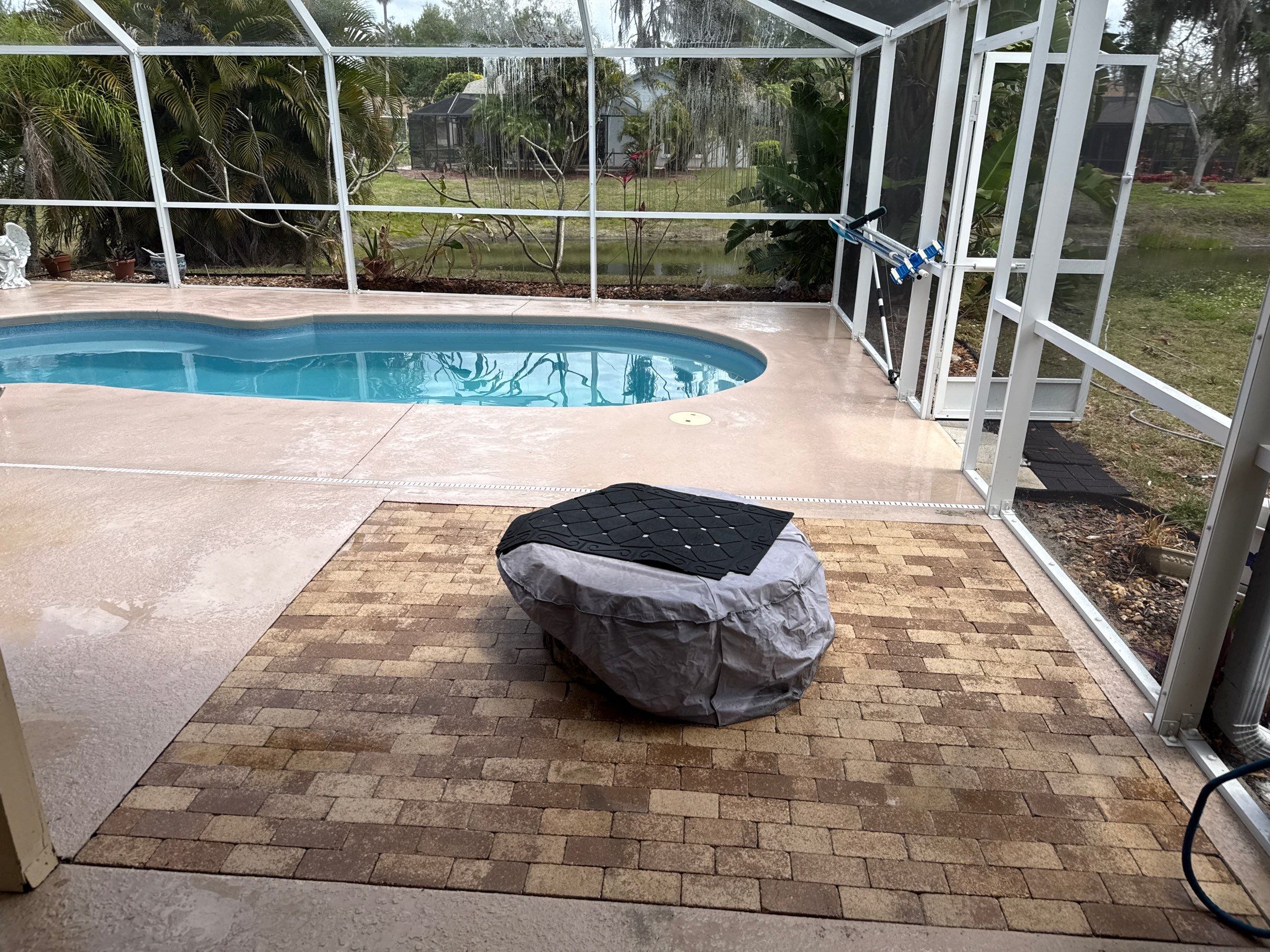 Pool Cage & Painted Pool Deck Cleaning in Sarasota, FL | Soft Wash by Sunshine AquaWash
