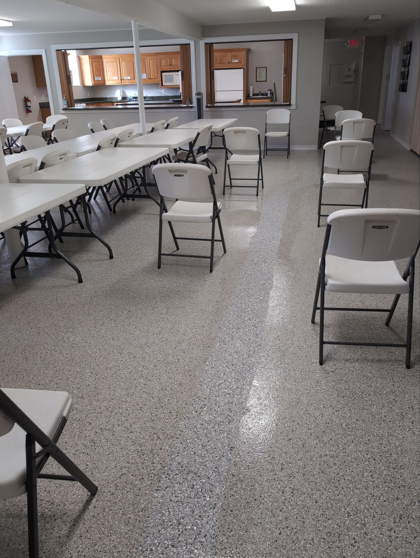 Medina Cracked basement floor with Epoxy by Beck Restoration Management Group