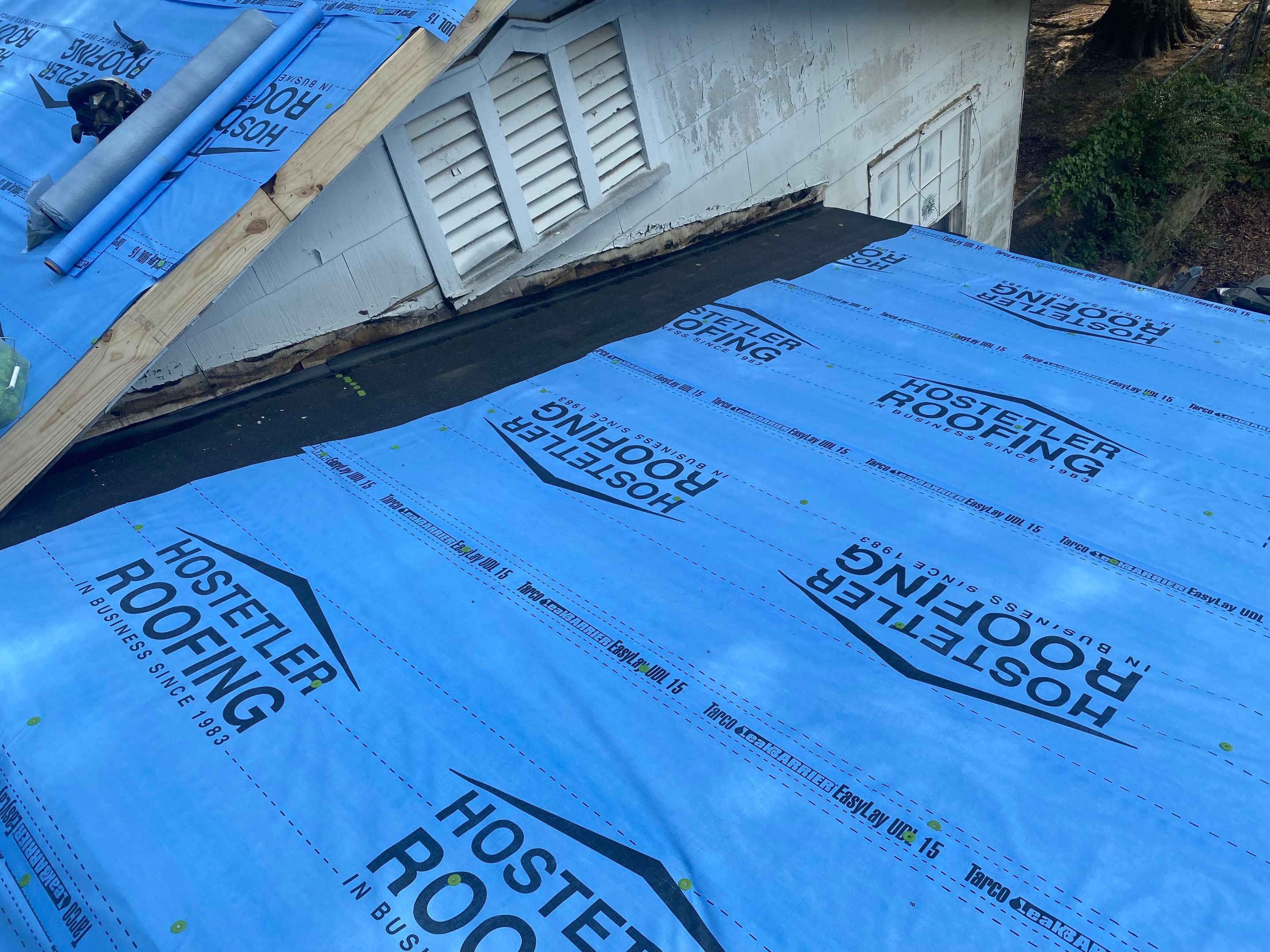 Residential Roofing Installation using 29 Gauge Galvalume Metal by Hostetler Roofing