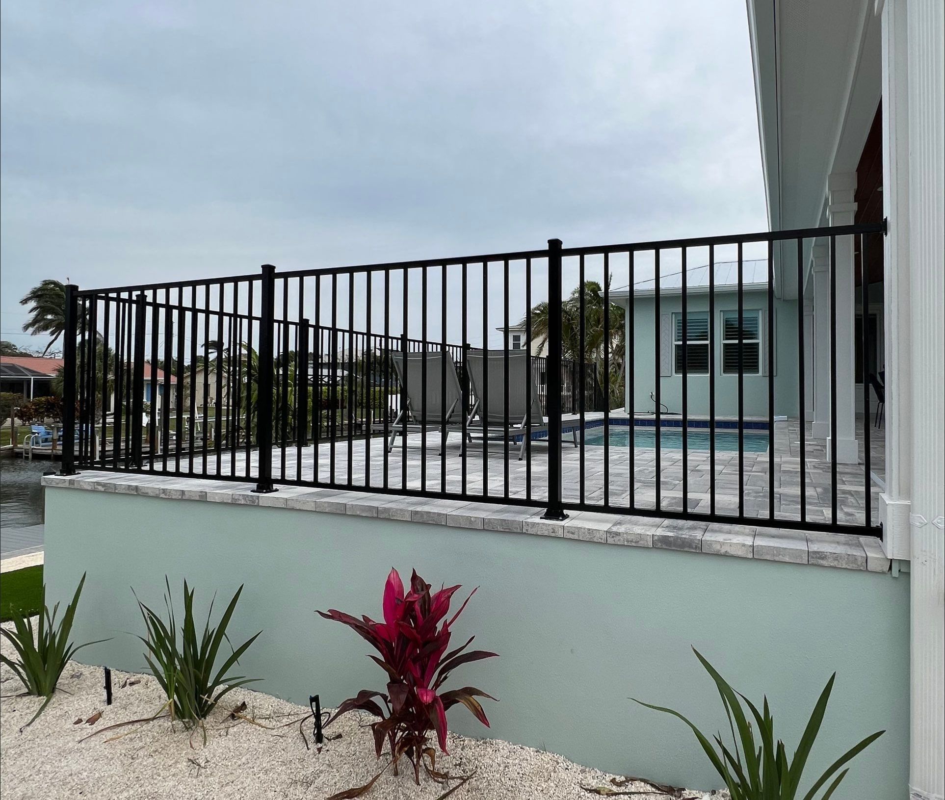 Aluminum Fence Installation using Black 3 Rail Aluminum Fence by Asap fence and gates, LLC