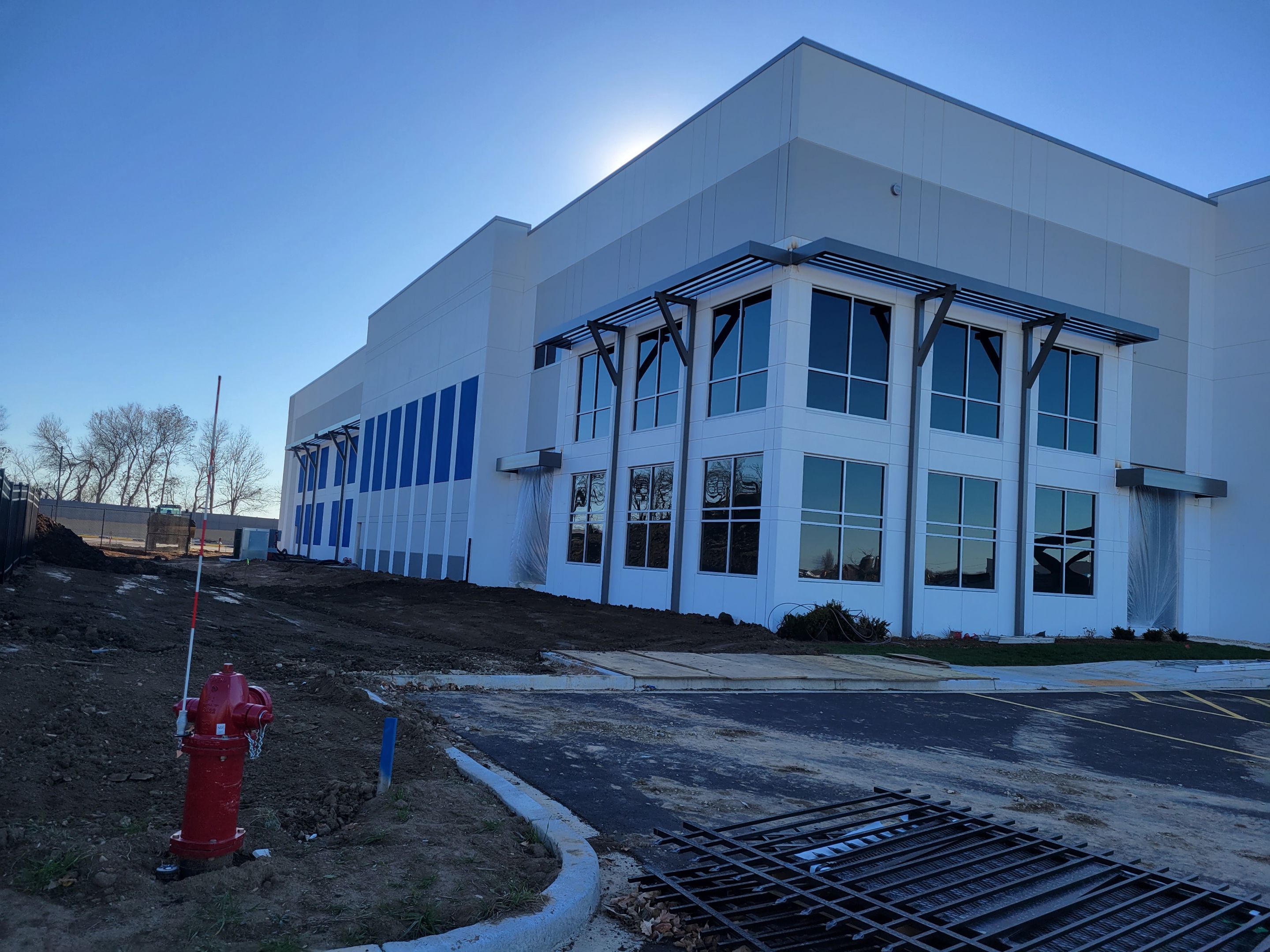 Warehouse Construction using Hallman Lindsay Vertical Concrete Stain 167 by Blair Commercial Painting, LLC