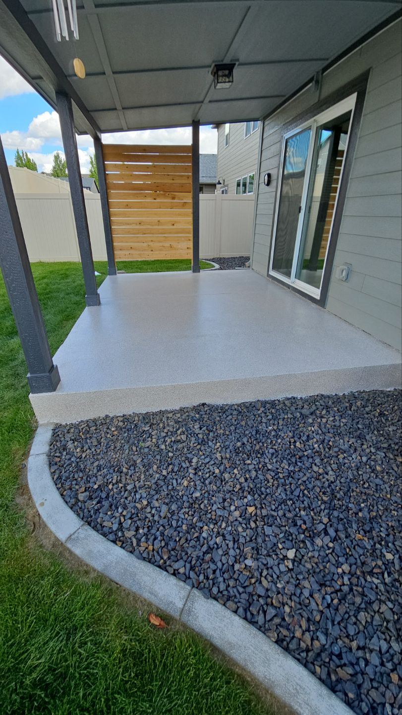 Patio Transformation using Sandstone by Croc Coatings, LLC