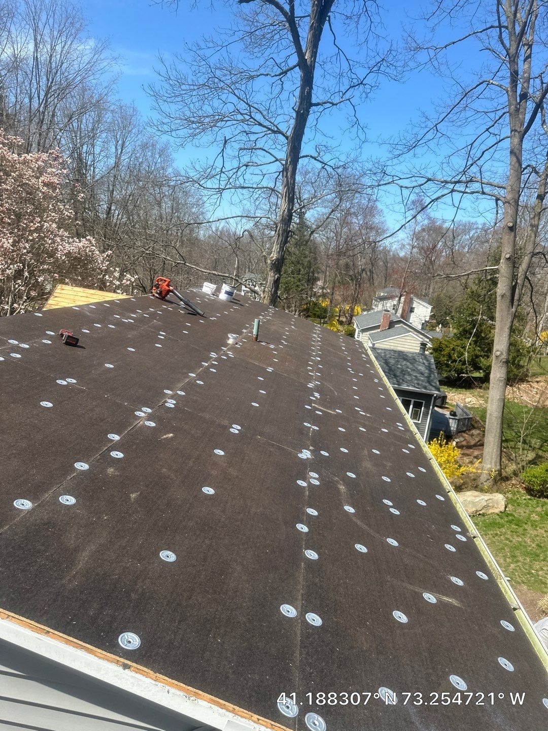 Residential Roofing Installation using Tamko Slatestone gray by A Plus Exterior