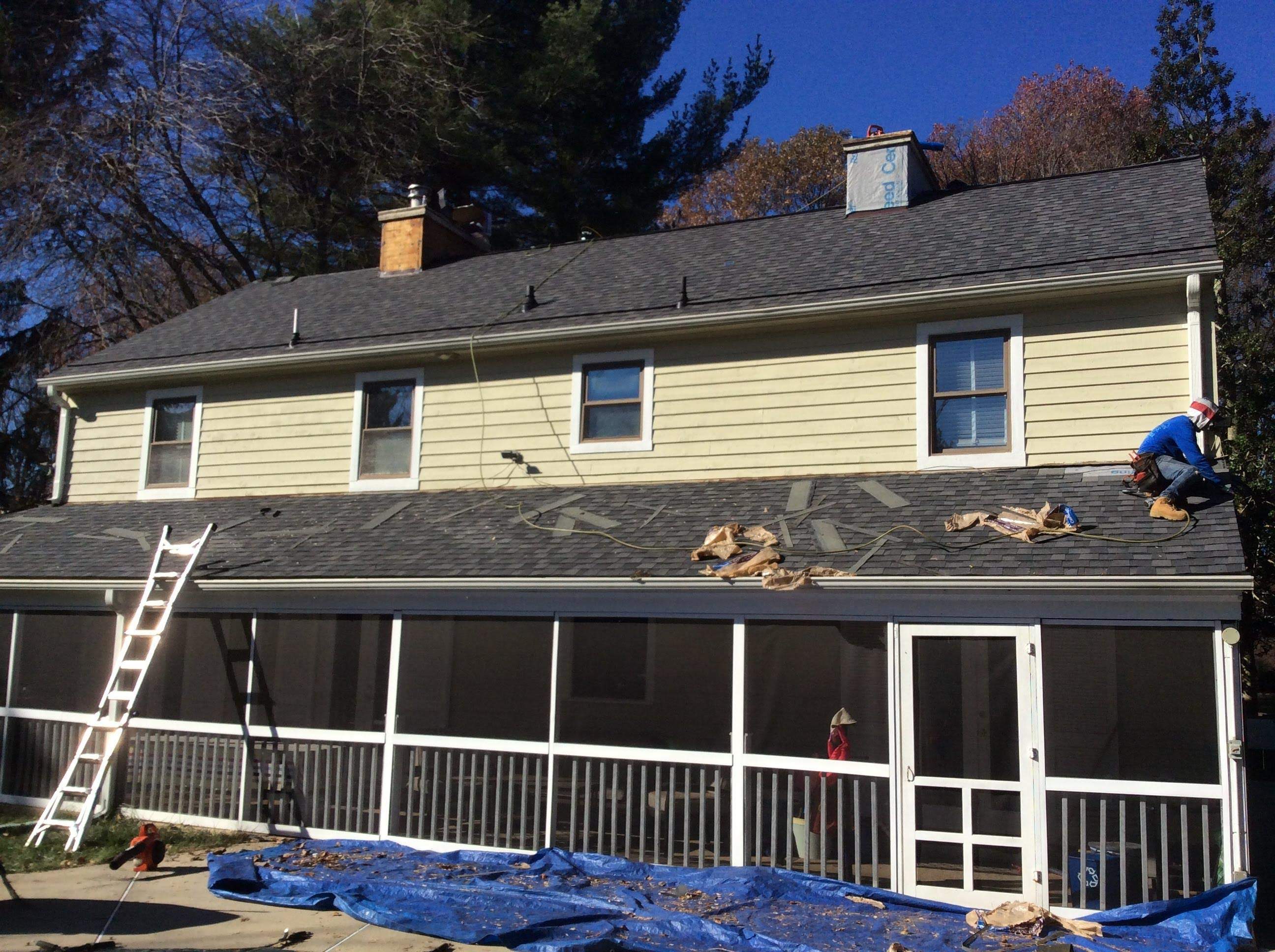 Residential Roofing Installation using Pewterwood Shingles  by Alpha Design Services