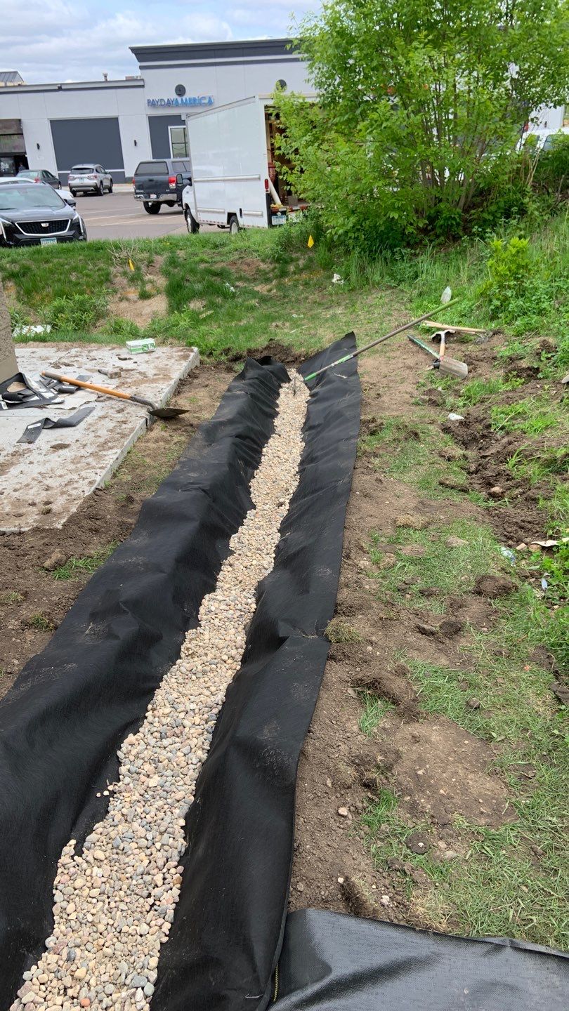 French Drain Installation – Fridley Dollar Tree by Waterproofing Northeast