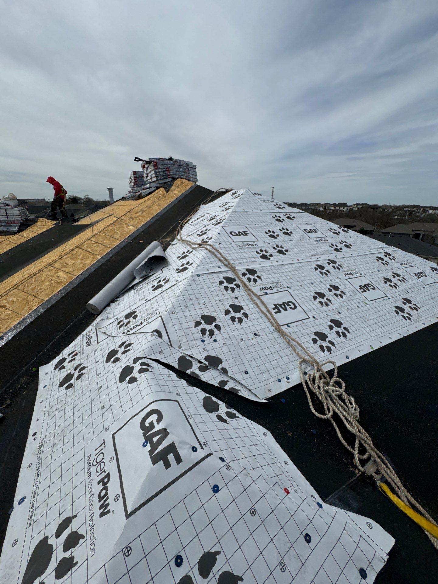 Residential Roof Restoration and Interior Ceiling Leak Repair in Omaha by Crows Roofing LLC