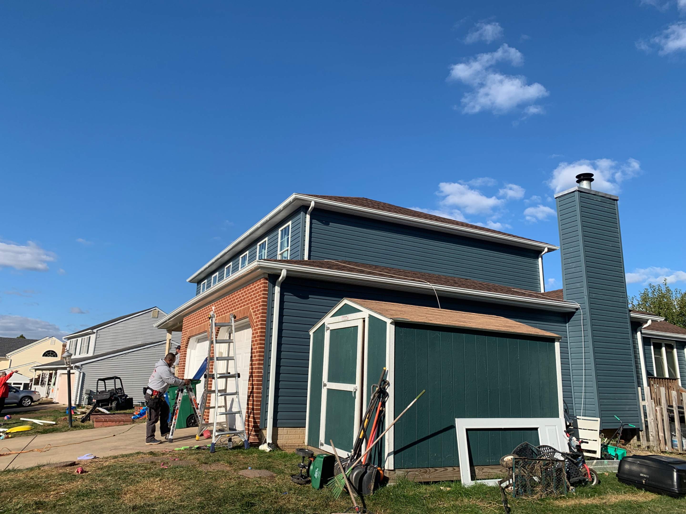 Gutter Installation using 5" Seamless Gutters by Matter Construction, LLC