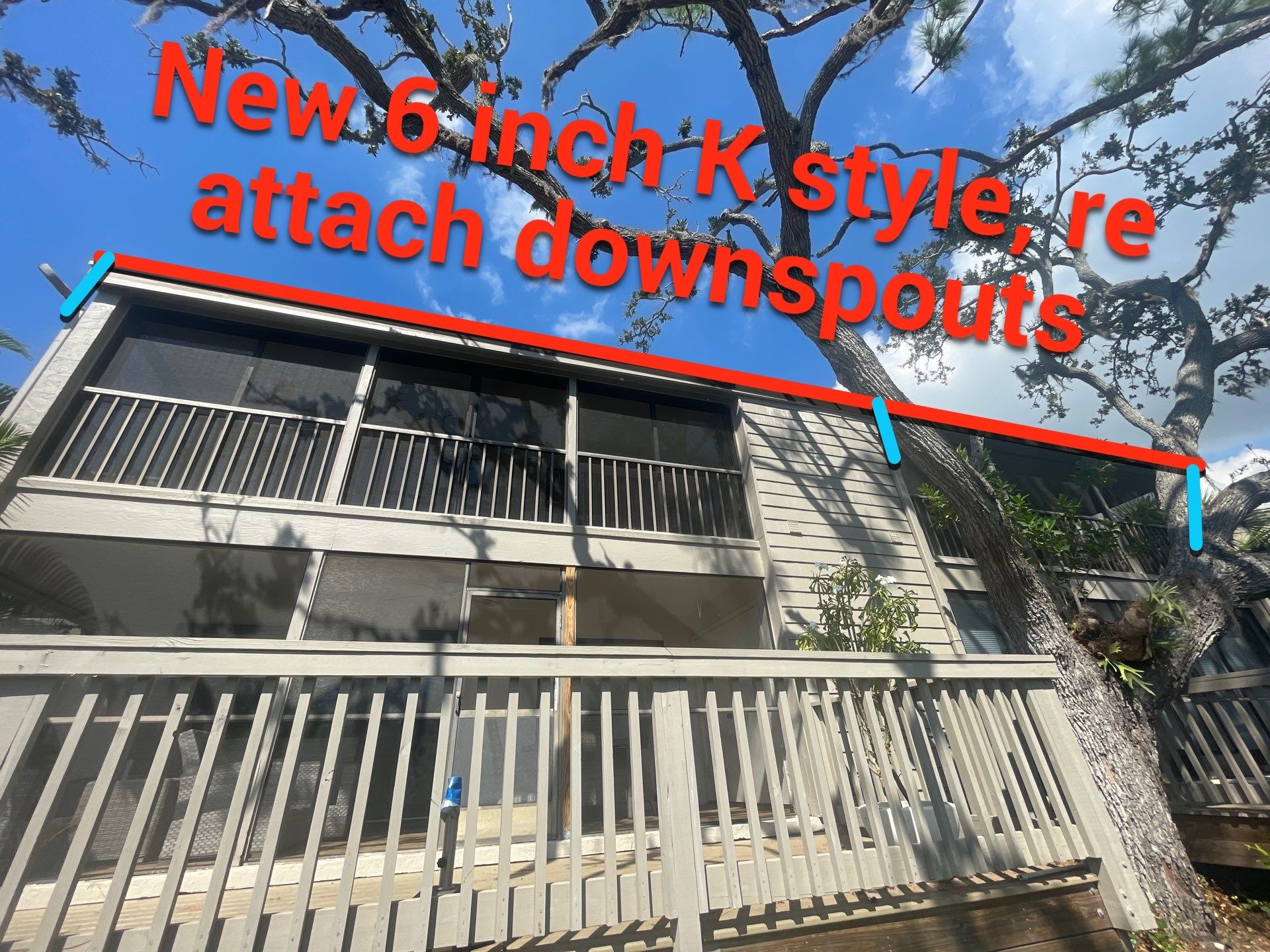 White Gutters Repair and Installation in Sarasota FL by Gutter Professors