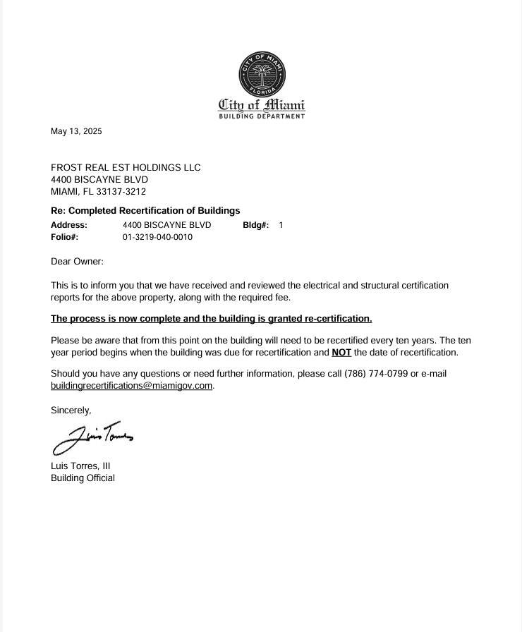FROST REAL EST HOLDINGS by Souffront Construction & Engineering