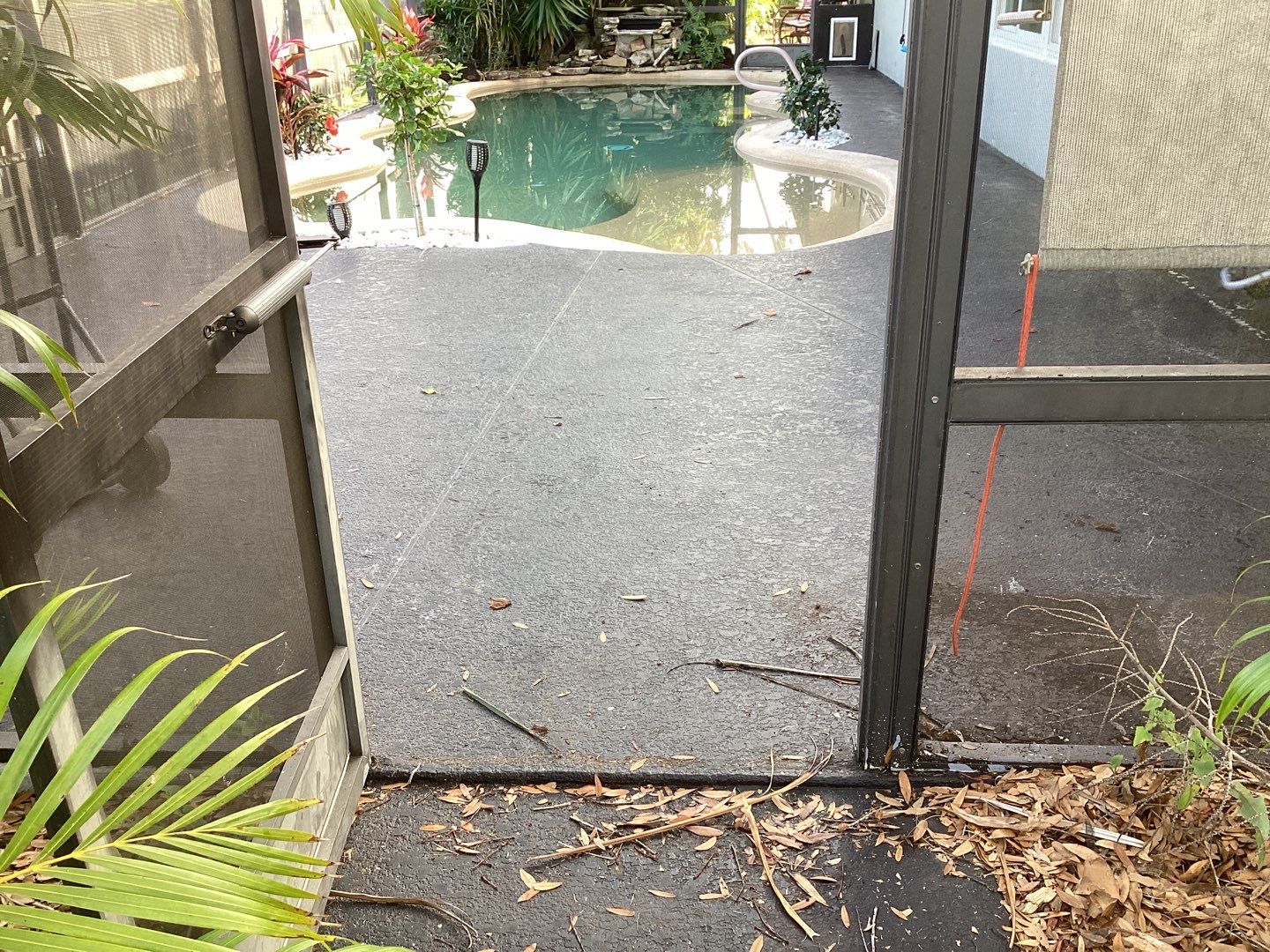 Pool Deck using Pecan by Amvet concrete coatings llc
