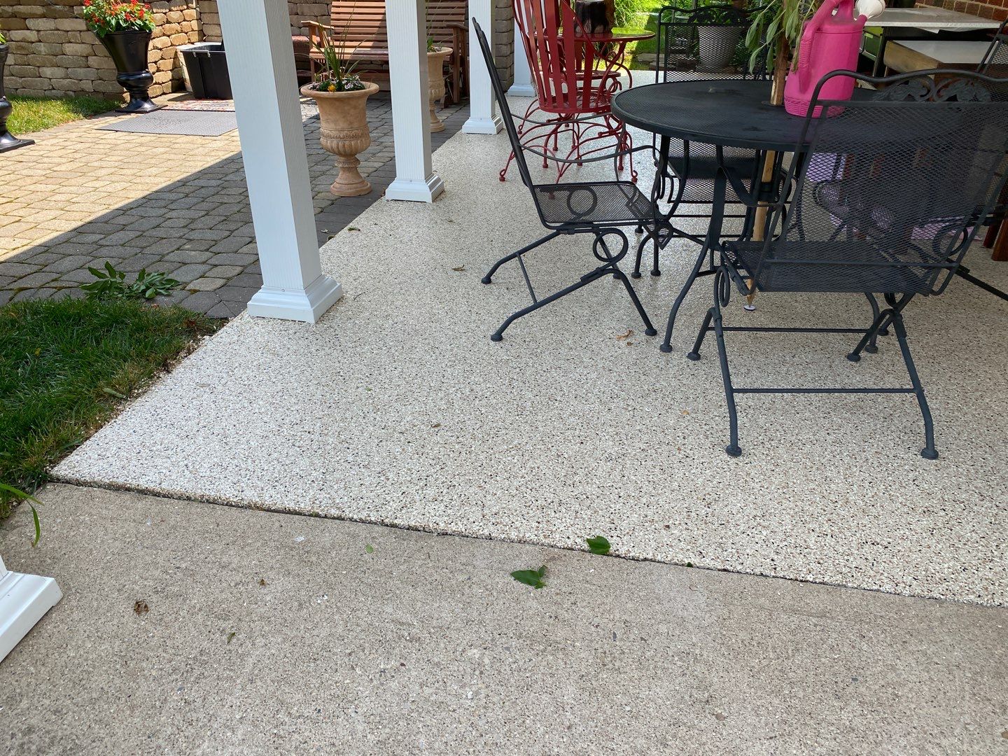 Garage Floor and Patio using Driftwood by Your1DayFloor.com