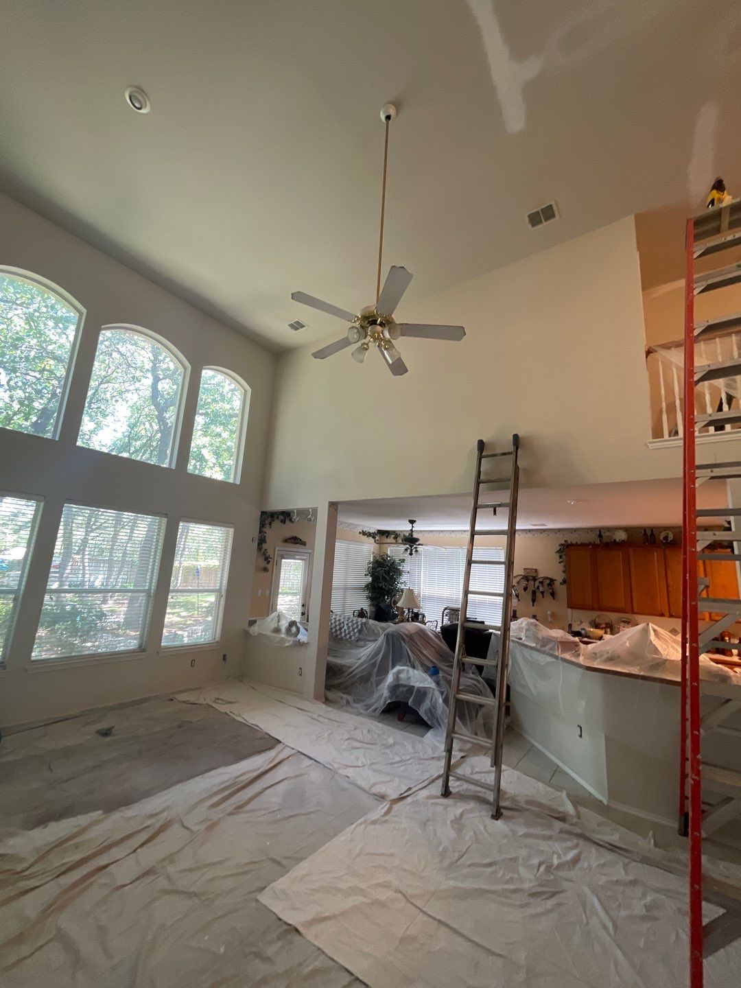 Full Exterior Remodel (Roofing, painting, Gutters) & Interior Damage Repair & Painting by First United Roofing & Construction