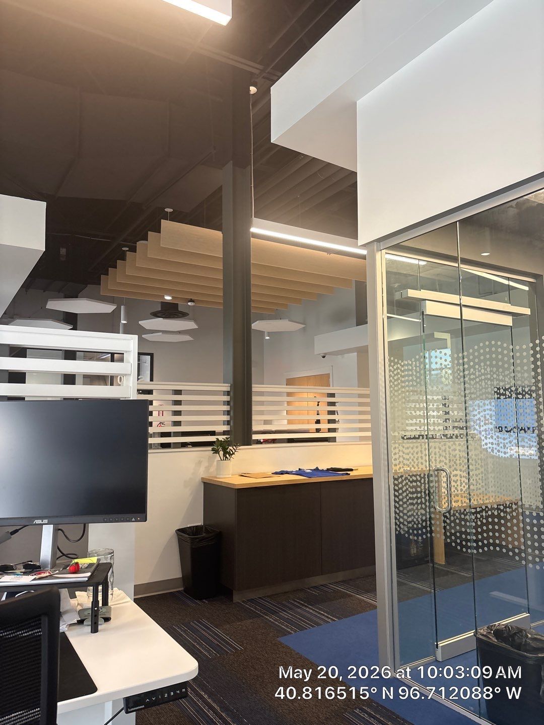 Modern Office Interior Build Out with Acoustic Ceilings in Lincoln by CompanyCam Sales Demo