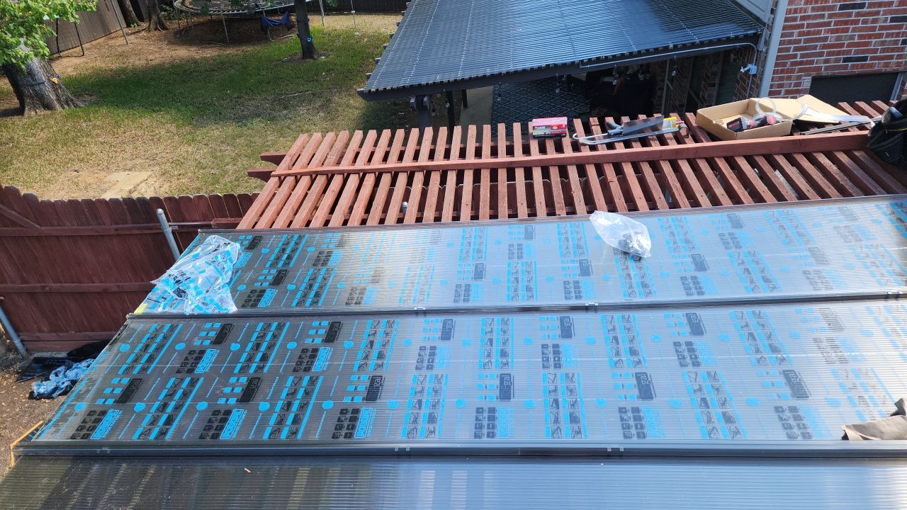 Hercules Patio Poly Cover by Tex-Line Roofing