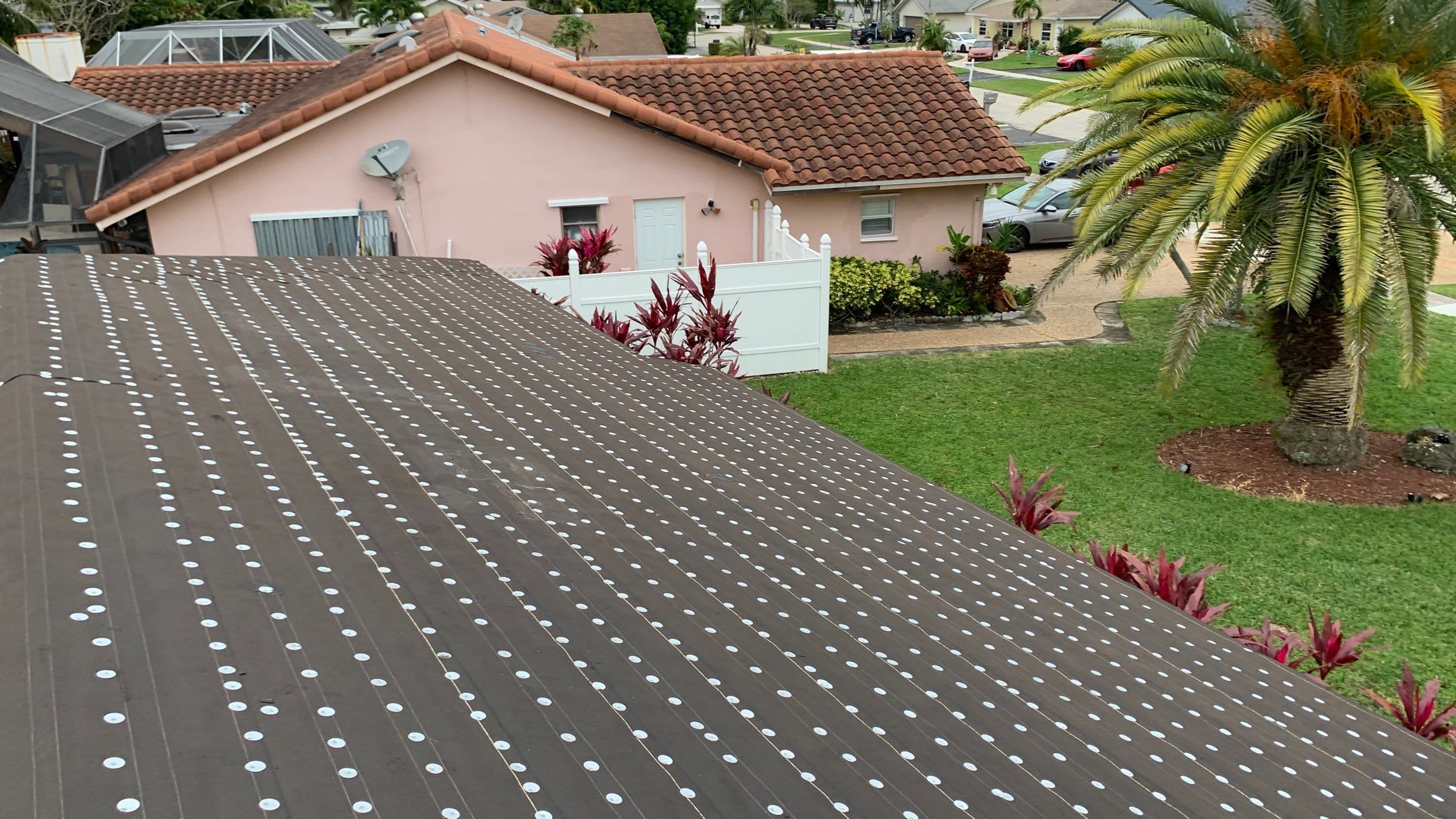 Residential Roofing Installation using 1" Nail strip metal roof by BLUES BROTHERS ROOFING
