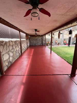 Back Patio Coating