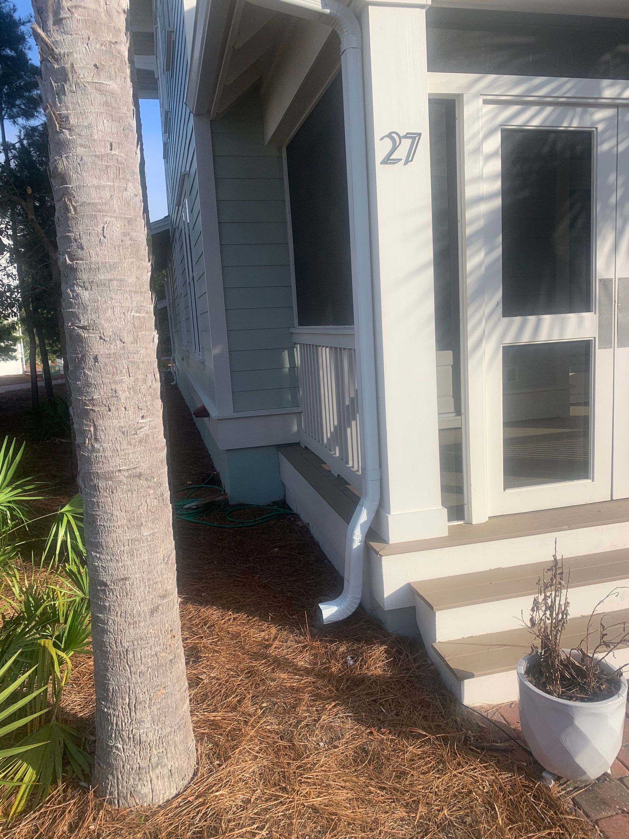 New Downspouts Installation in Rosemary Beach, FL by Gutter Professors
