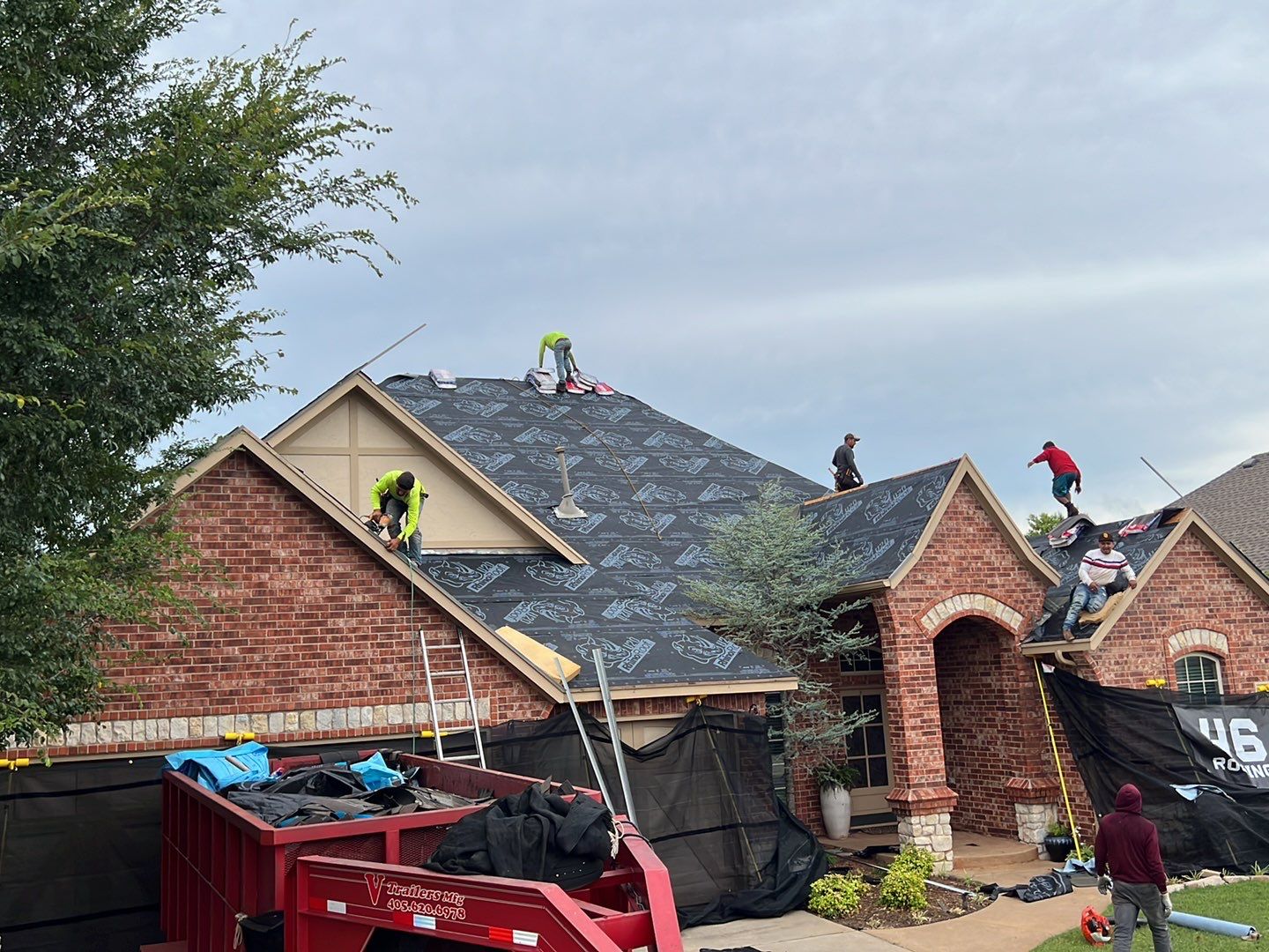 Reroof using GAF HDZ - Weathered Wood by Castillo Roofing