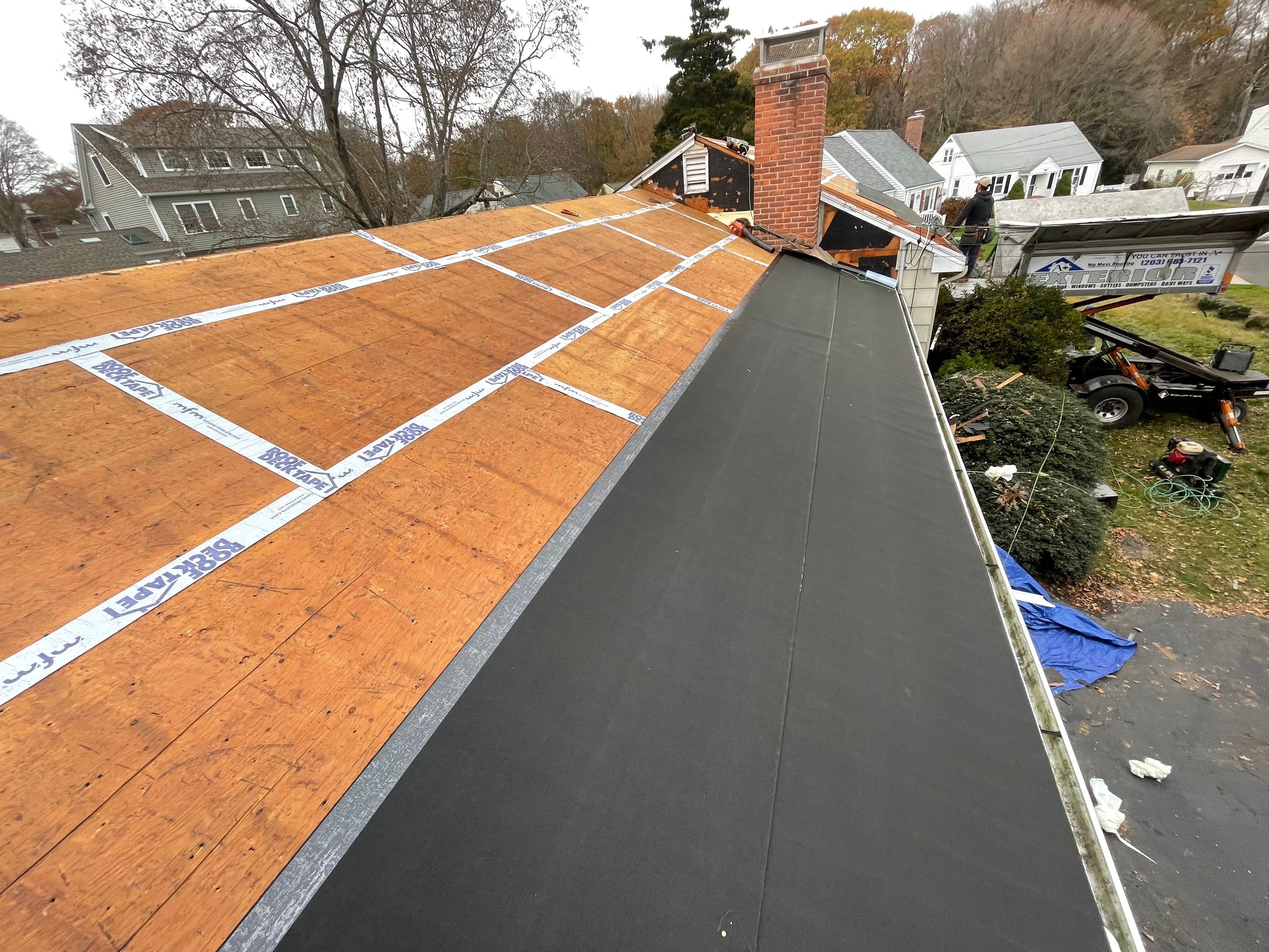 Residential Roofing Installation using Owens Corning Duration Driftwood by A Plus Exterior