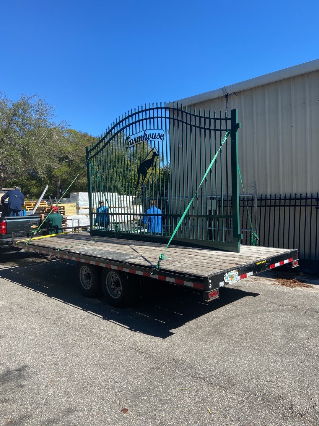 Farmhouse Estate Gate With Liftmaster Gate Operator by Asap fence and gates, LLC