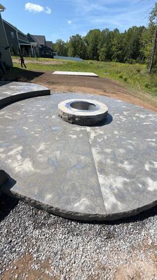 Oxford Slate Patio with Fire Pit