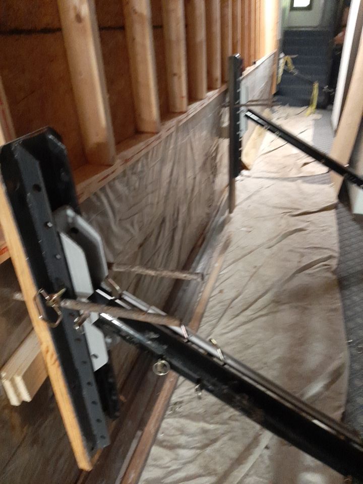 Exterior Deep Waterproofing System with Wall Push Back and Steel Beams Reinforcement by Toledo Basement Repair