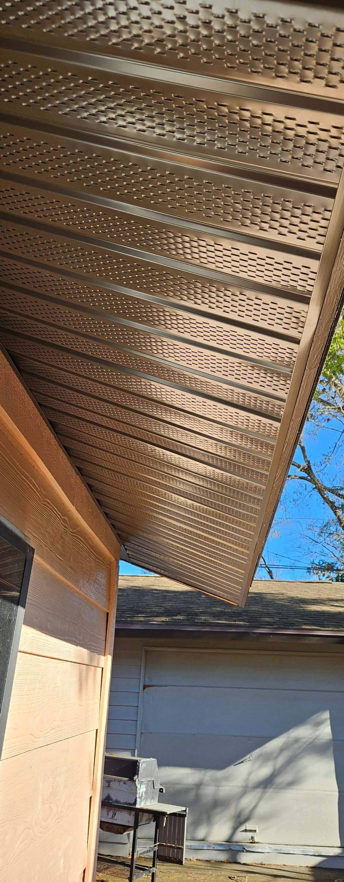 Musket Brown Soffit Installation in Sarasota FL by Gutter Professors