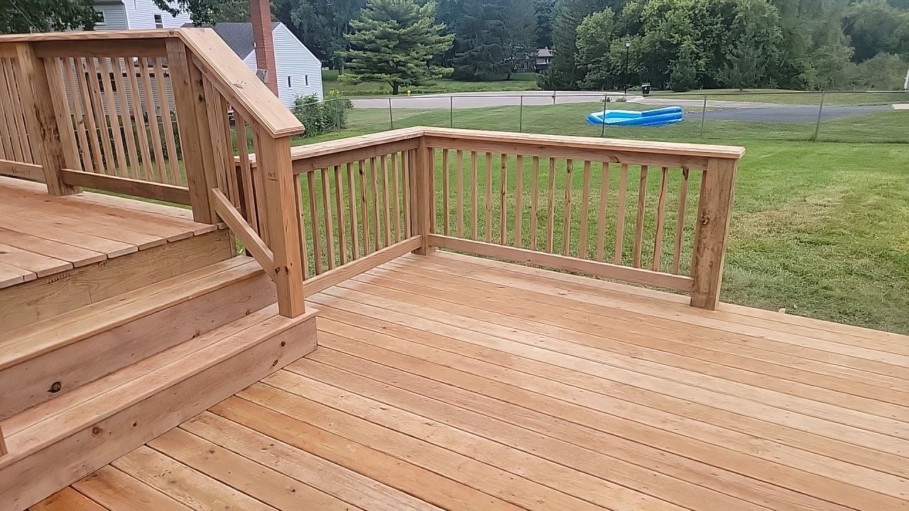 Deck Installation using Treated Lumber by Avalon Roofing and Exteriors