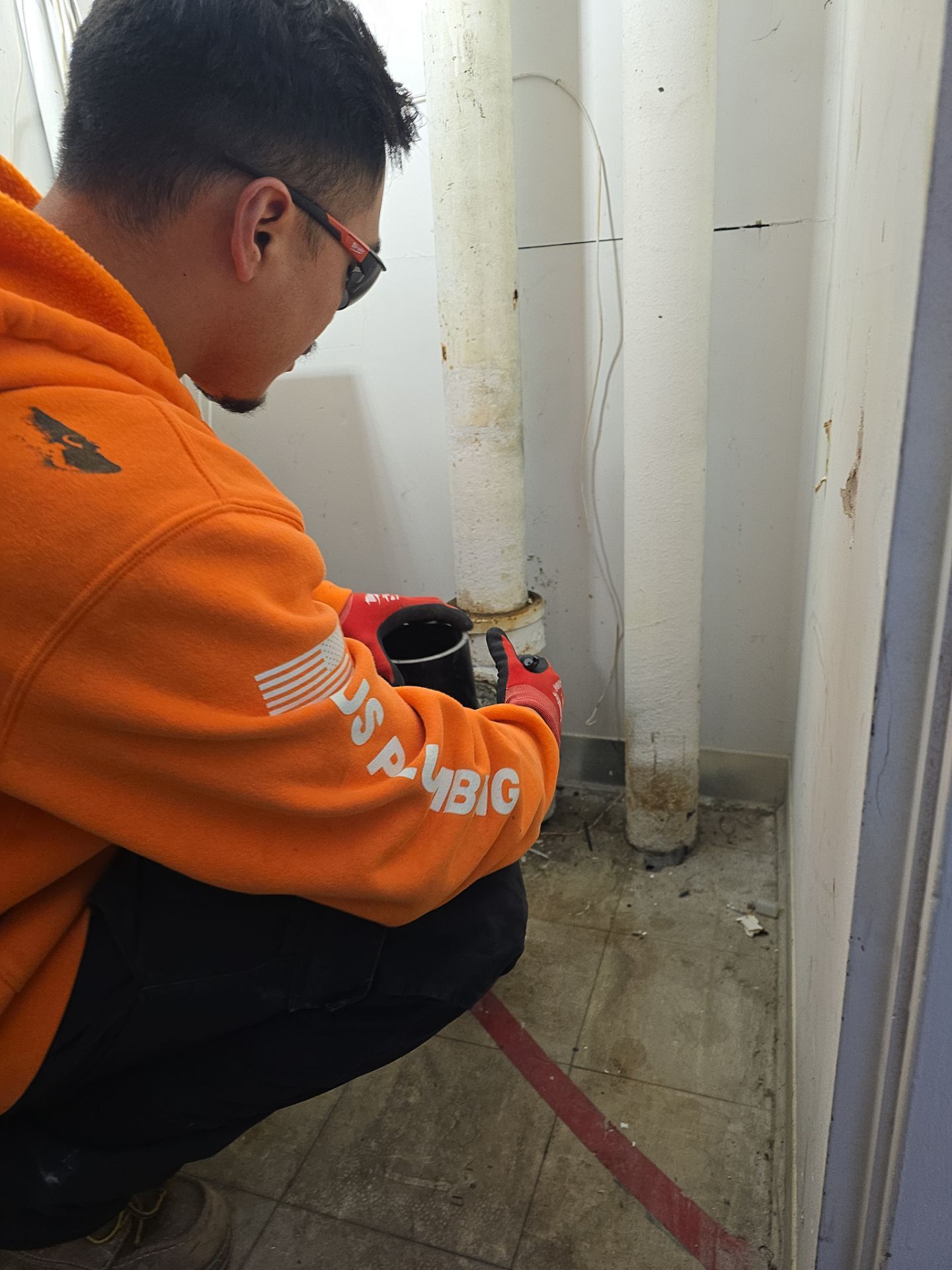 Installing New Piping and Tested Water Flow. by Us Plumbing
