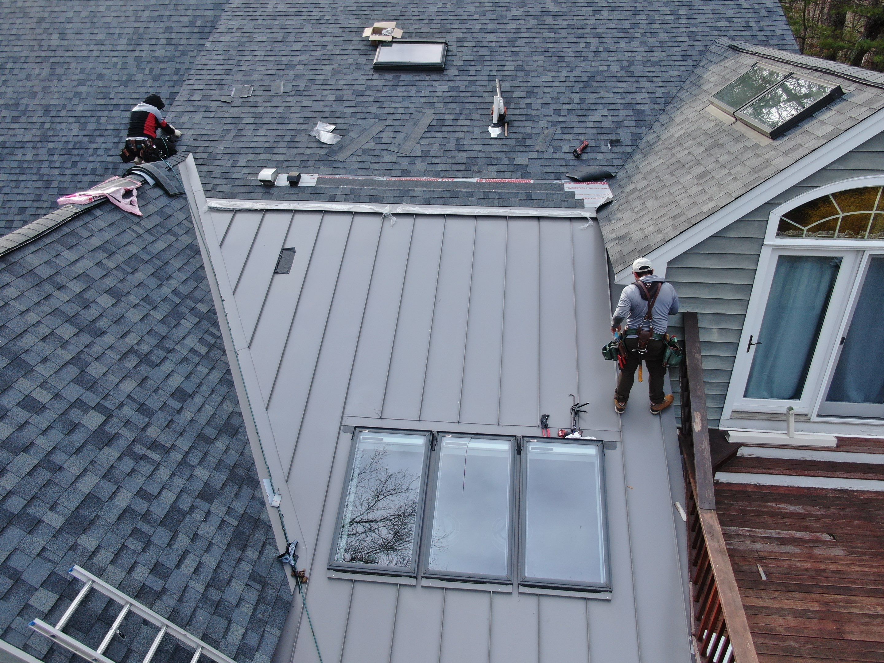 Project: Full Roof Replacement — Asphalt Shingle + Standing Seam Metal by Mighty Dog Roofing of Greater Middlesex County