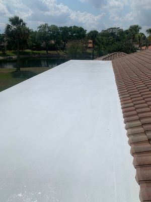 100% Silicone Roof Coating Repair using Tropical #924 Silicone Roof Coating