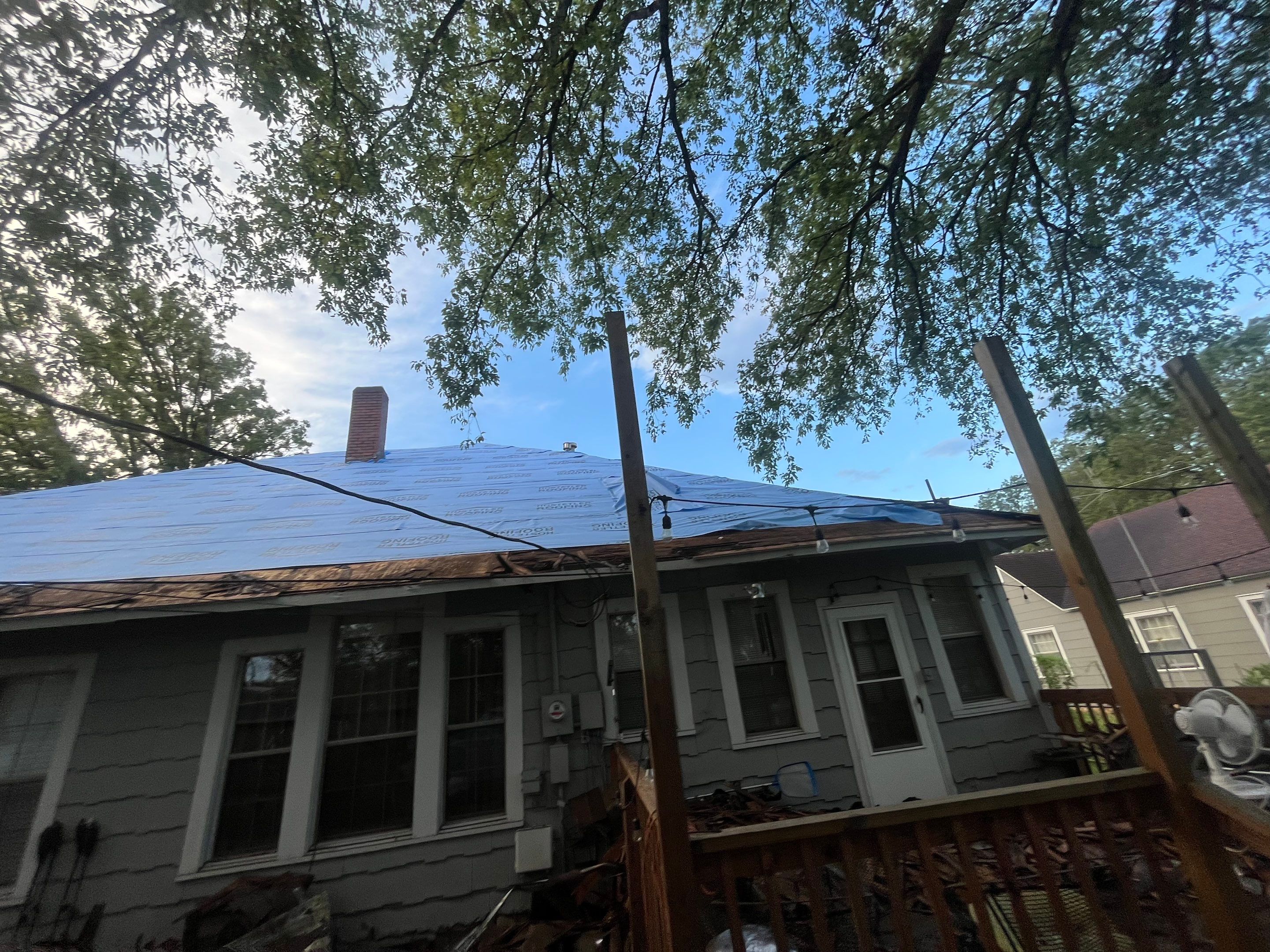 Residential Metal Roof Replacement using Reed's Metals: Colored Residental Panel (Burgundy) by Hostetler Roofing