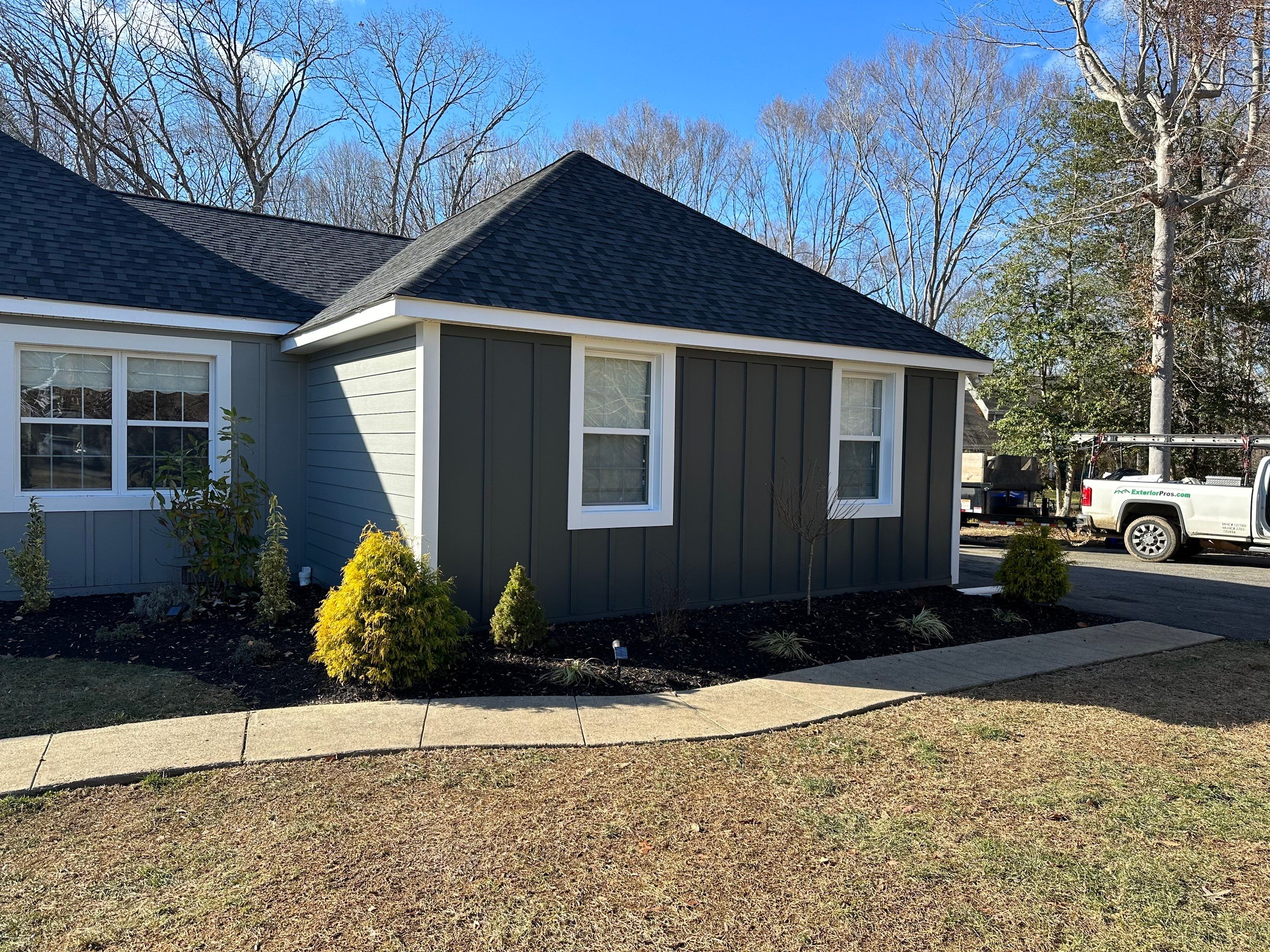 Grey Slate Siding using JH Batten Smooth by ExteriorPros