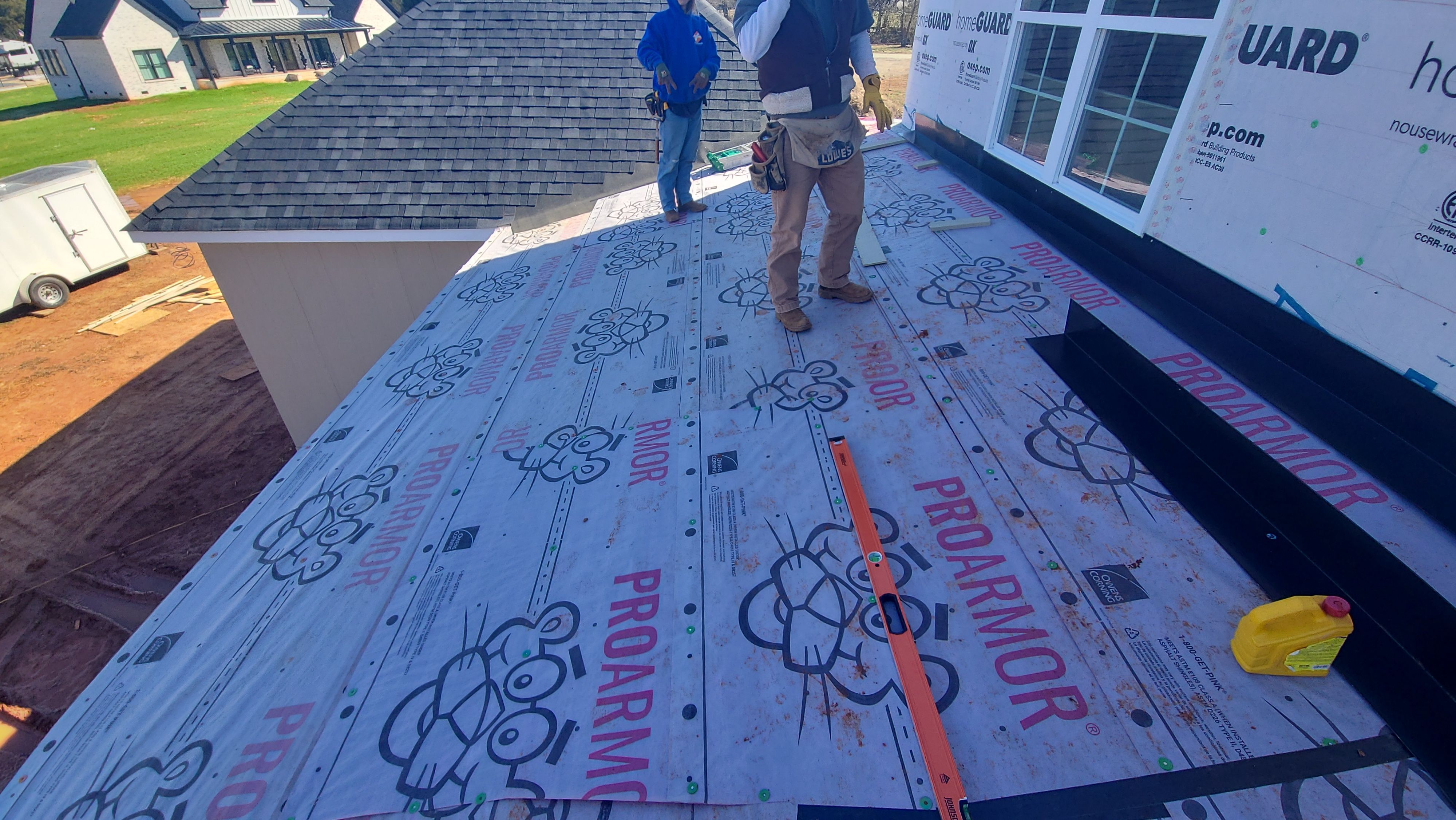 Jason's metal porch roof by BROCK BUILDERS 