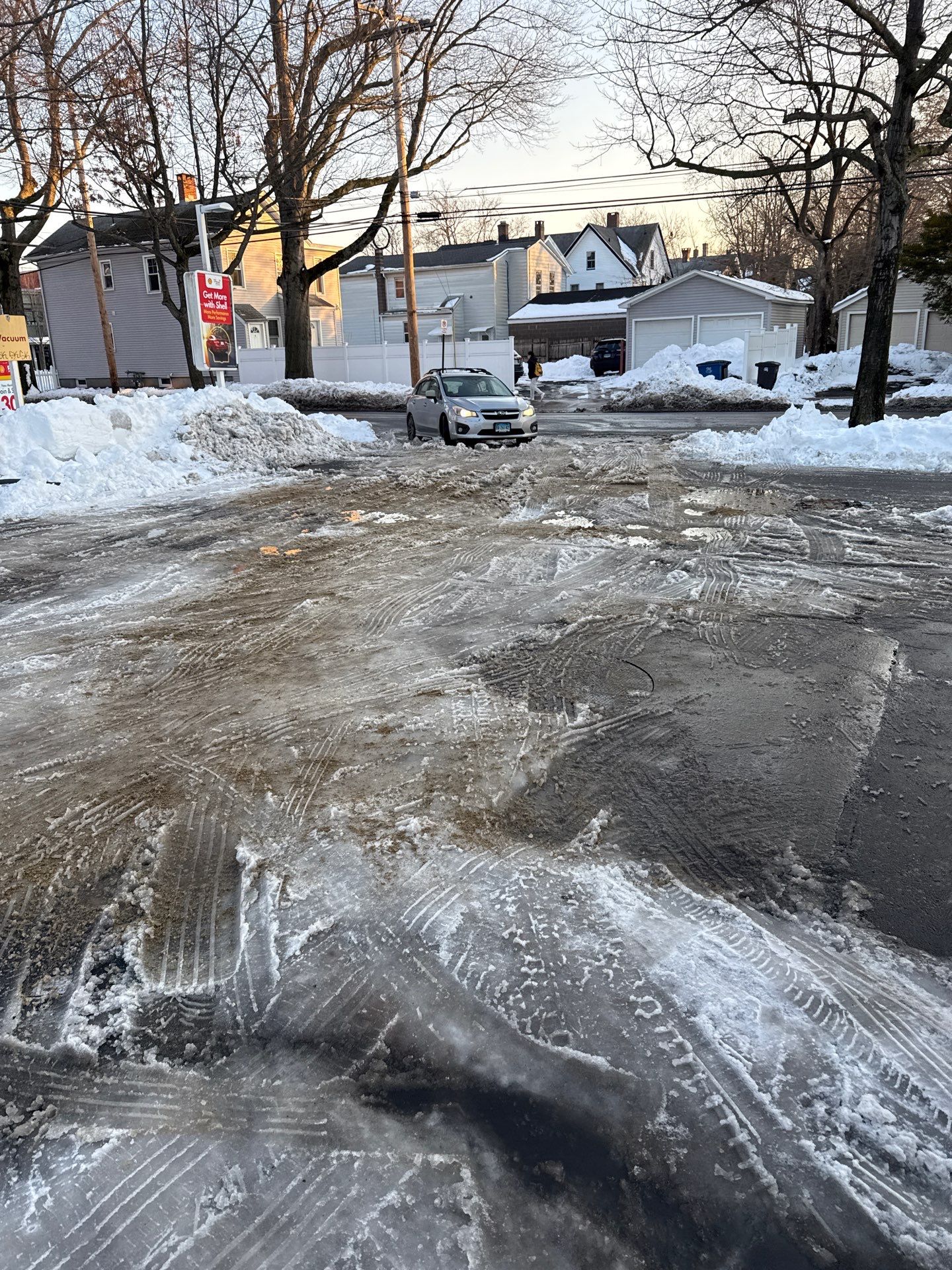 Shell Gas Station Snow Removal in New Haven by Diamond Image LLC