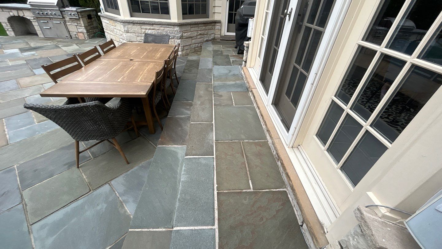 Winnetka, IL bluestone patio cleaning by Northern Power Washing LLC.
