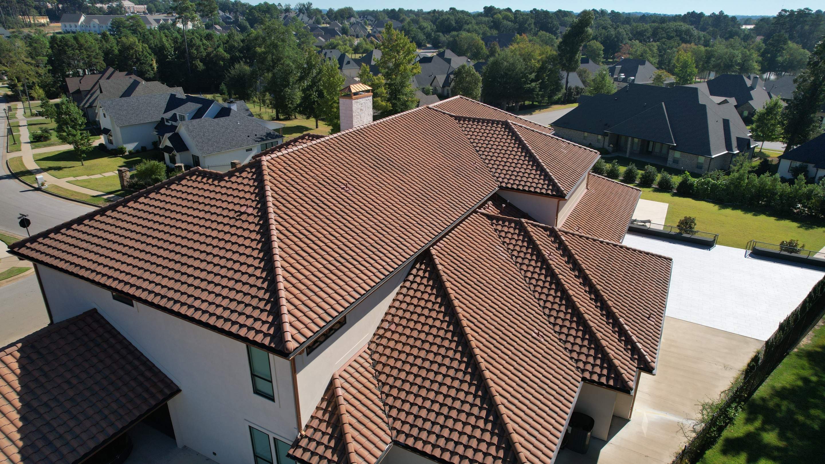 Residential Roofing Installation using EagleView Concrete Tile by Sky High Roofing