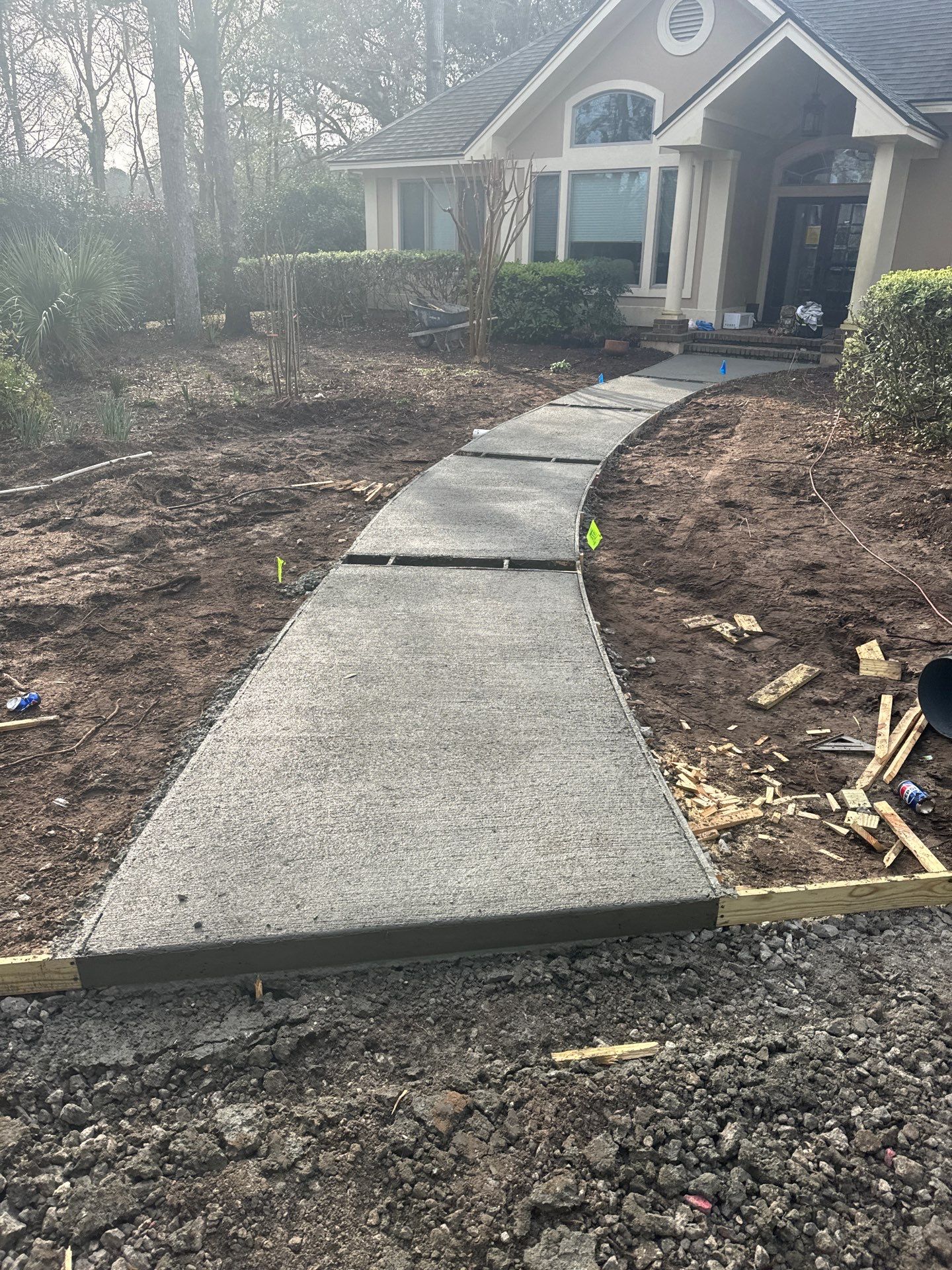 Custom Concrete Driveway and Walkway Replacement in Hilton Head Island by Lowcountry Scapes, LLC