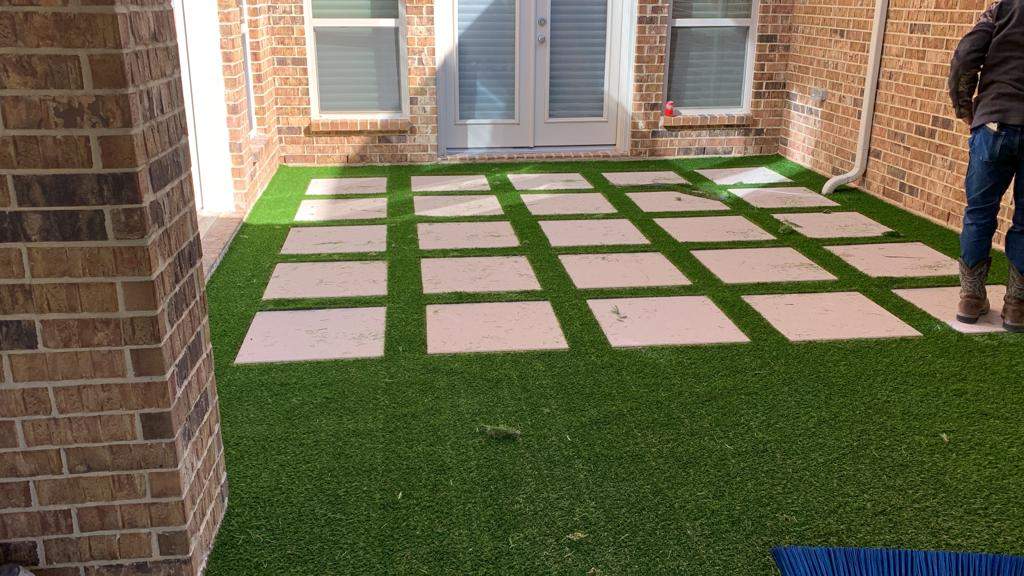 Ruby — Artificial Turf Upgrade & New Drainage System by Texas Urban Elements