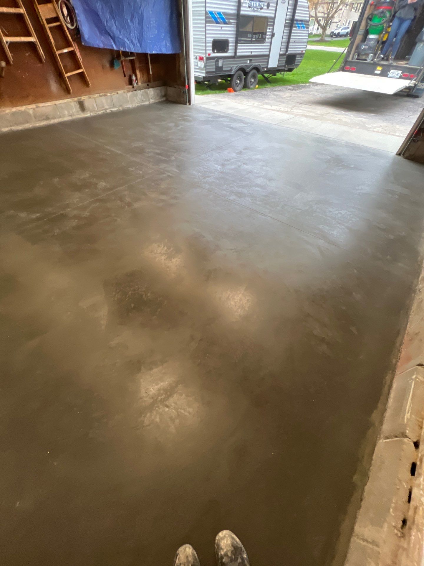 Concrete garage floor replacement  by NG Masonry & Construction LLC
