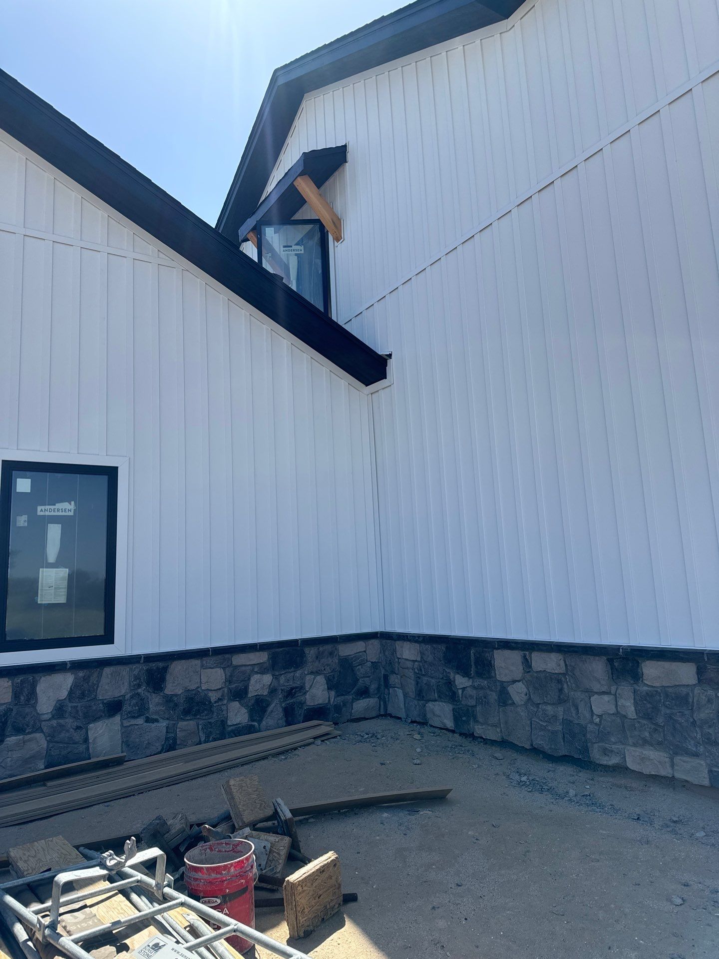 Steel siding installation on a new construction home! by Suchocki Enterprises