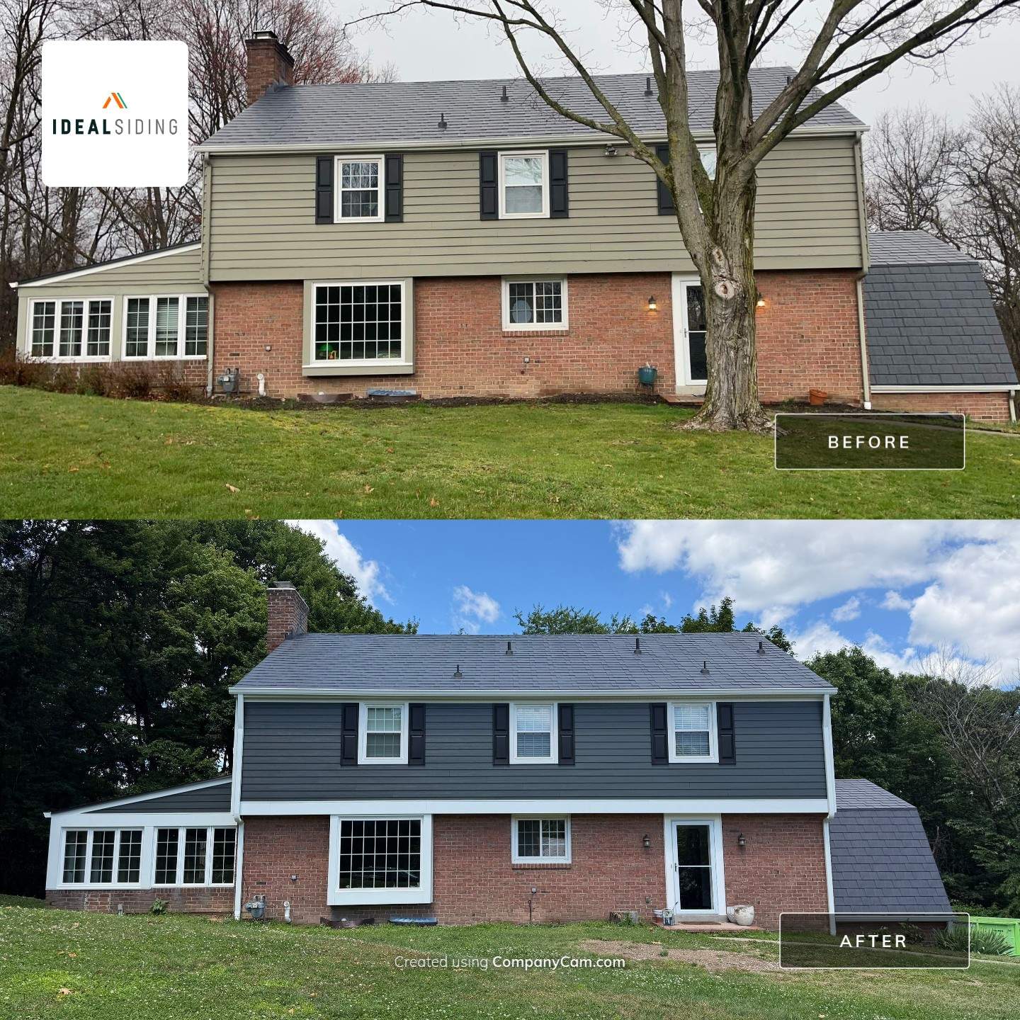 James Hardie Transformation of a Majestic Sewickley Heights Home by Ideal Siding Pittsburgh
