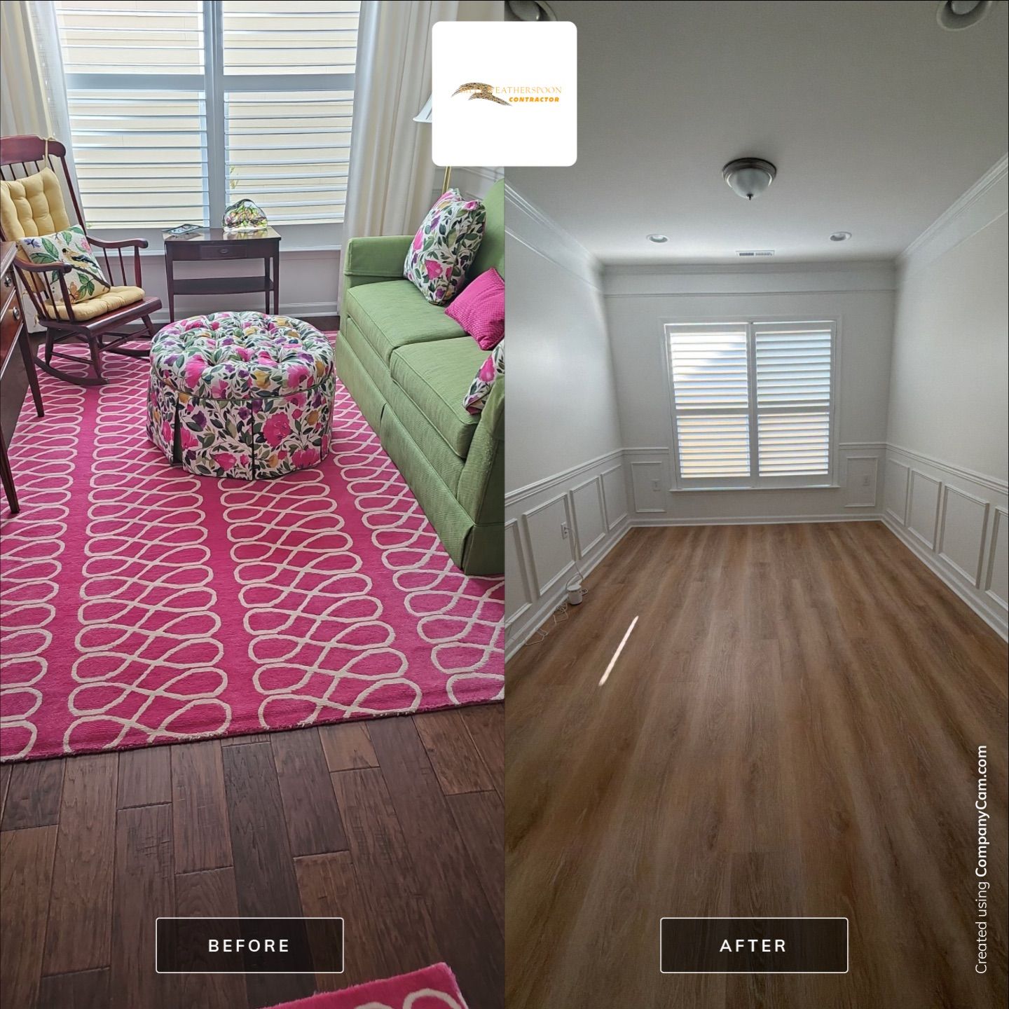 Luxury Vinyl Plank Flooring Installation and Interior Refresh in Durham by Billy Weatherspoon Contractor