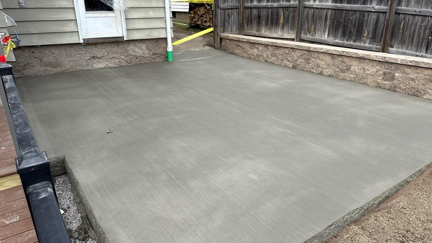 Broom Finish Patio  by NG Masonry & Construction LLC